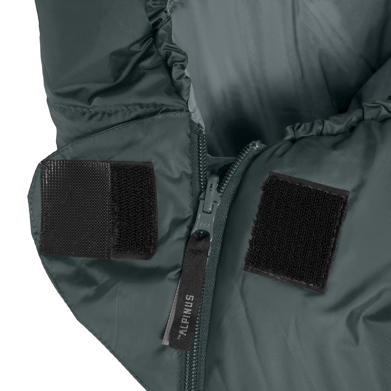Śpiwór Alpinus Wide & Long Fiber Pro 1100 Sosnowa Zieleń - prawy