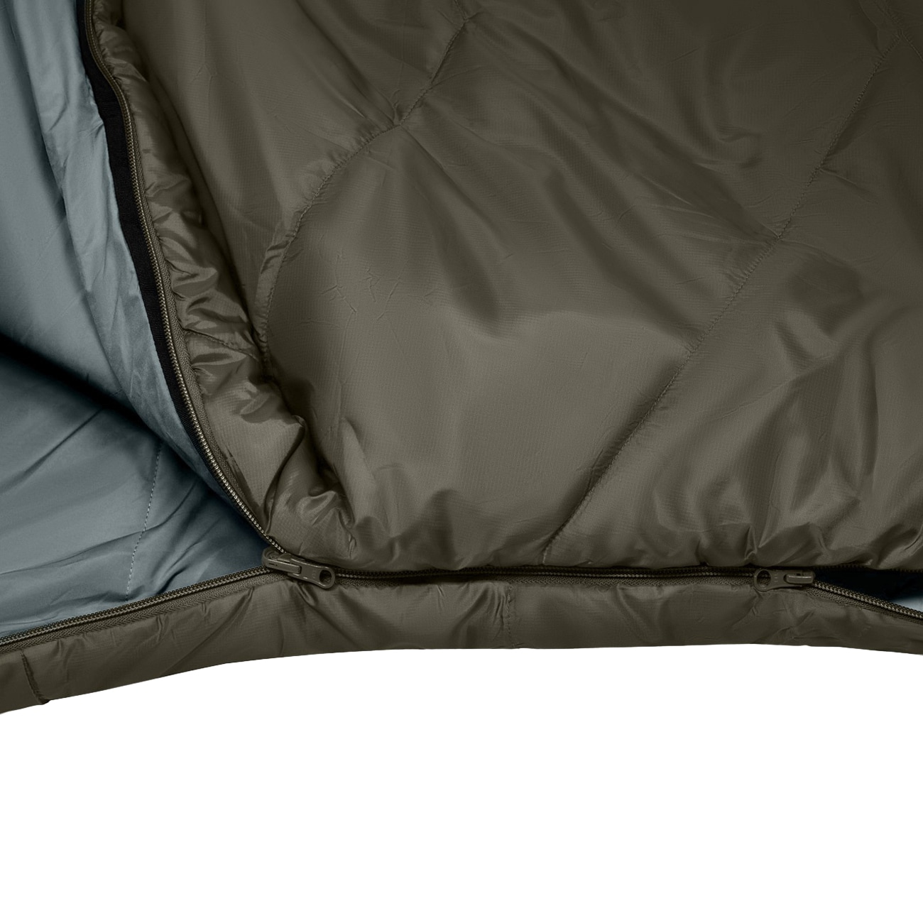 Śpiwór Alpinus Wide & Long Fiber Pro 1250 Oliwkowy - lewy