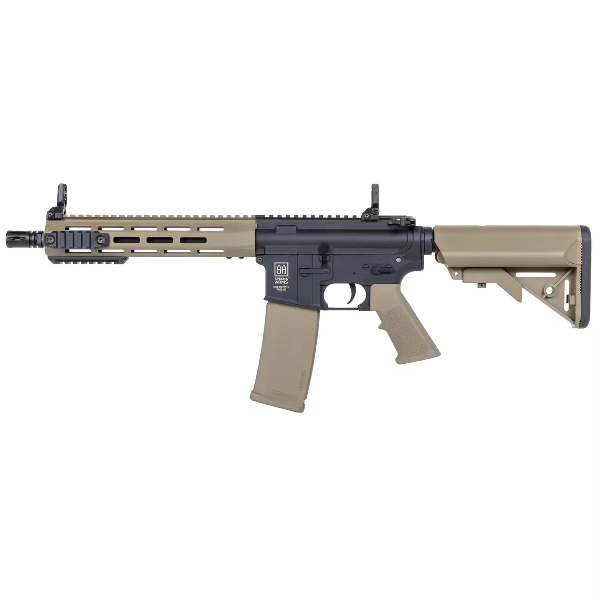 Karabinek szturmowy AEG Specna Arms SA-F03 Flex Gate X-ASR Gen.2 Half-Tan + akumulator i ładowarka + kulki - zestaw