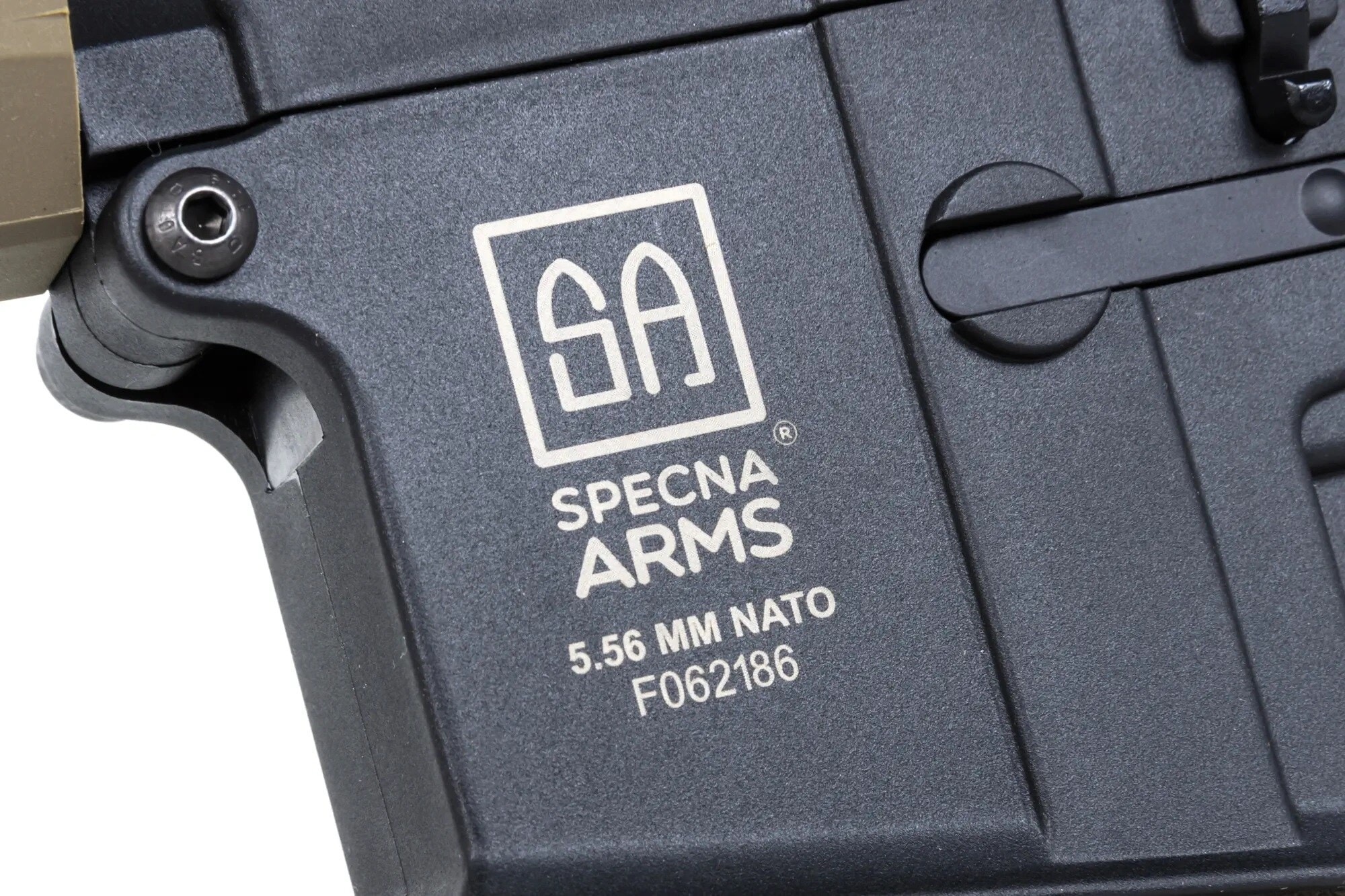 Karabinek szturmowy AEG Specna Arms SA-F03 Flex Gate X-ASR Gen.2 Half-Tan + akumulator i ładowarka + kulki - zestaw