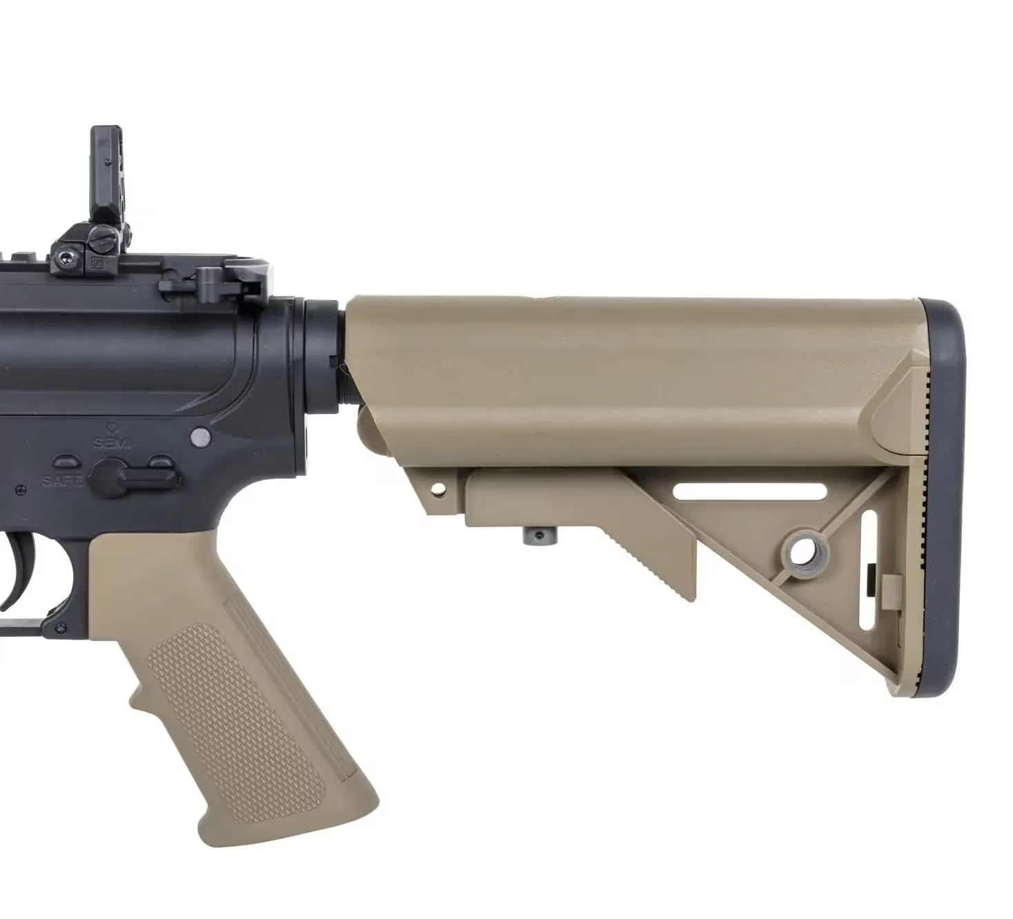 Karabinek szturmowy AEG Specna Arms SA-F03 Flex Gate X-ASR Gen.2 Half-Tan + akumulator i ładowarka + kulki - zestaw