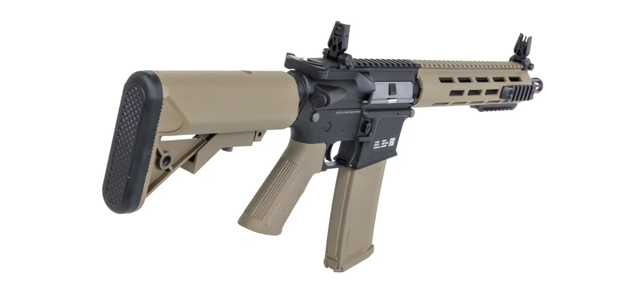 Karabinek szturmowy AEG Specna Arms SA-F03 Flex Gate X-ASR Gen.2 Half-Tan + akumulator i ładowarka + kulki - zestaw