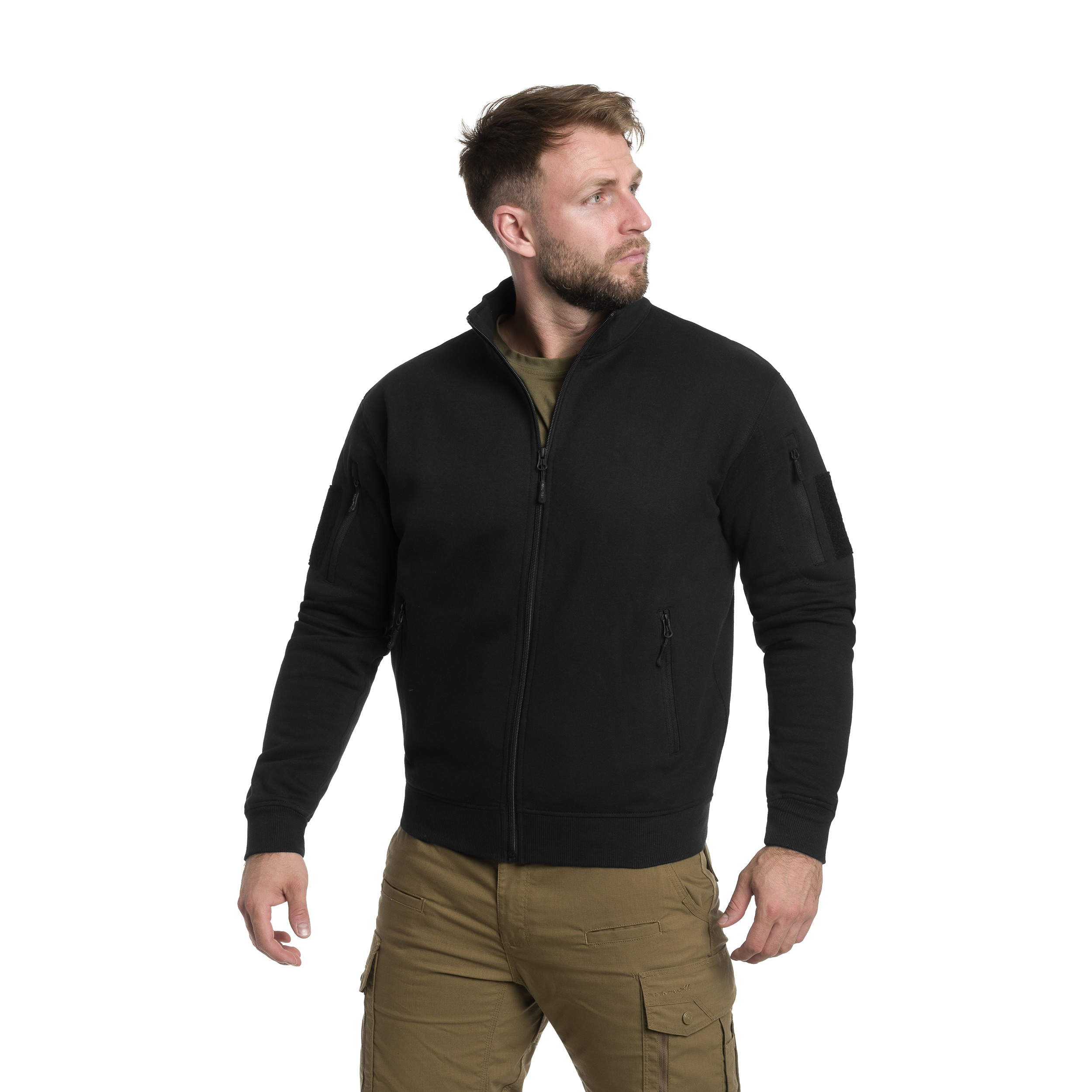 Кофта Mil-Tec Tactical Sweatjacket - Black