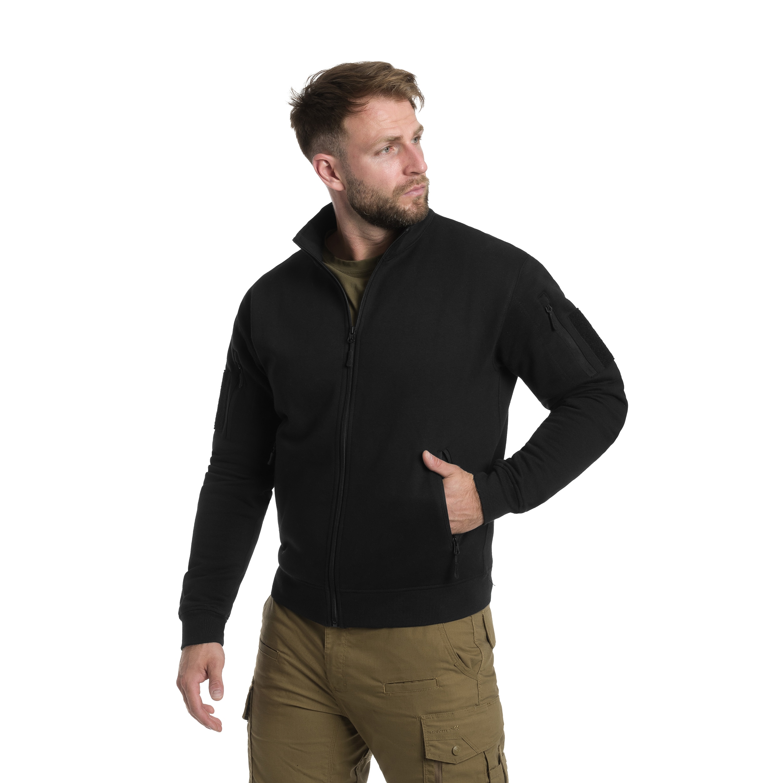 Кофта Mil-Tec Tactical Sweatjacket - Black