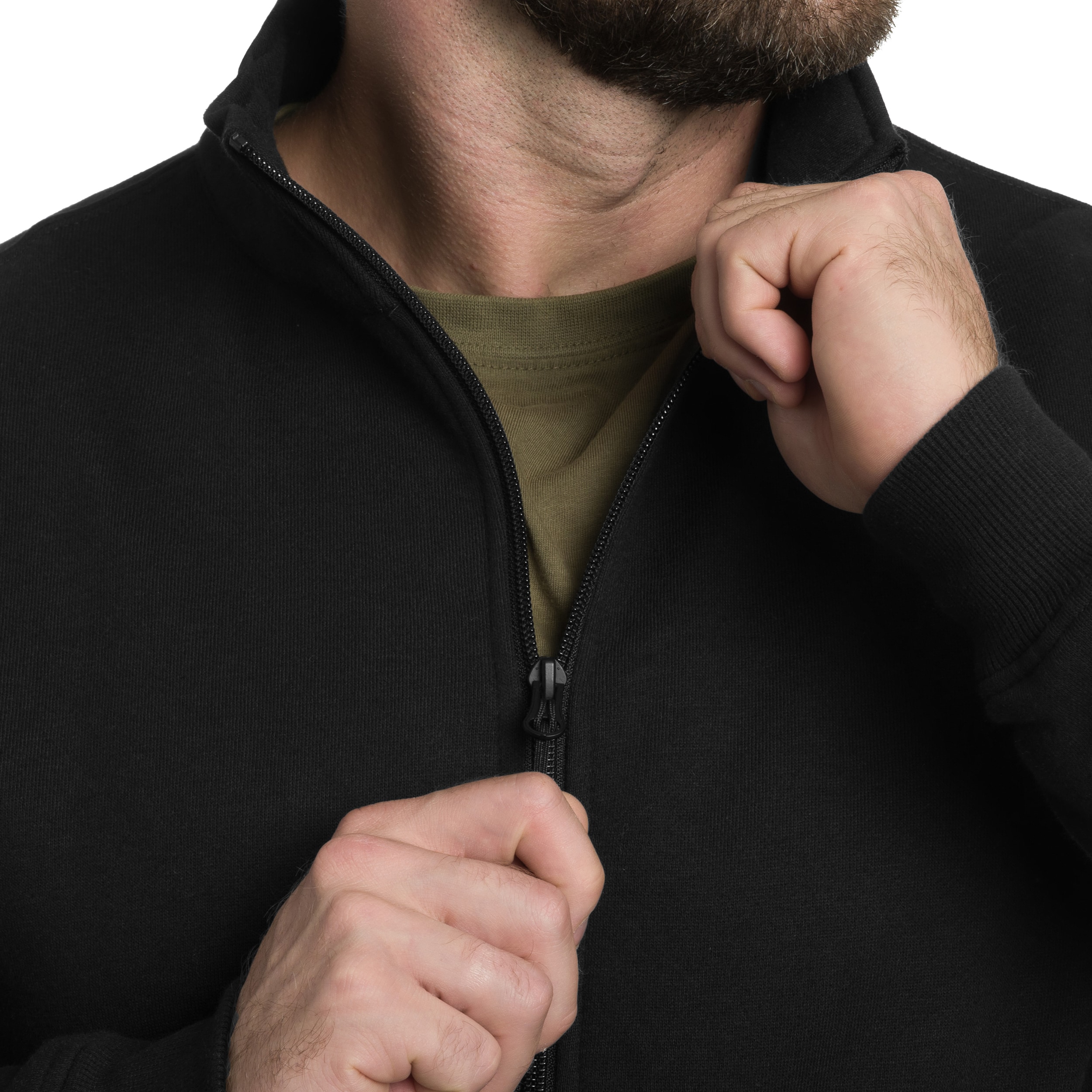 Кофта Mil-Tec Tactical Sweatjacket - Black