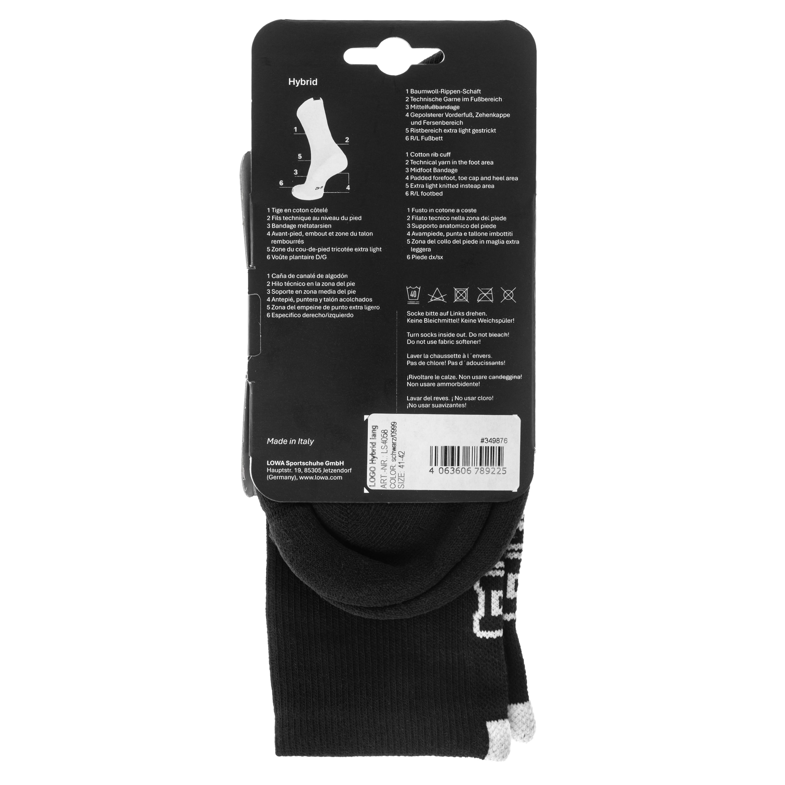 Skarpety Lowa Logo Hybrid - Black