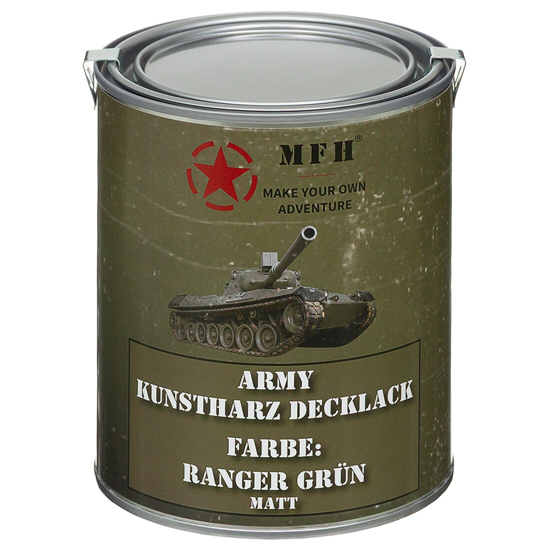 Farba Wojskowa w puszce MFH 1 l - Ranger Green (RAL7013)