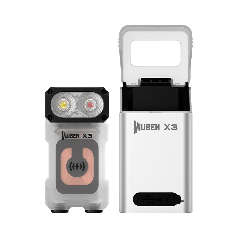 Latarka Wuben X3 Pro White + Aluminum Charging Box - 700 lumenów