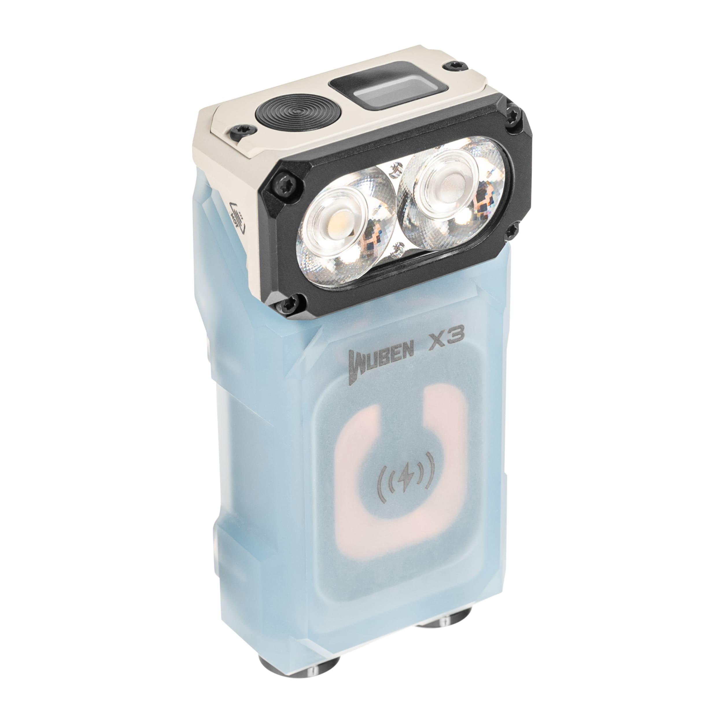Wuben X3 Pro Flashlight Blue + Aluminum Charging Box - 700 lumens