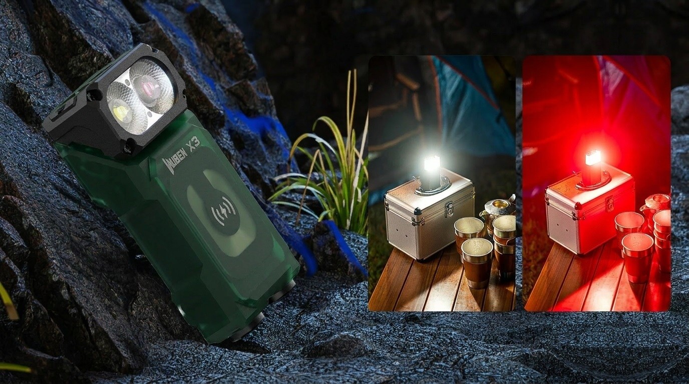 Latarka Wuben X3 Pro Green + Aluminum Charging Box - 700 lumenów