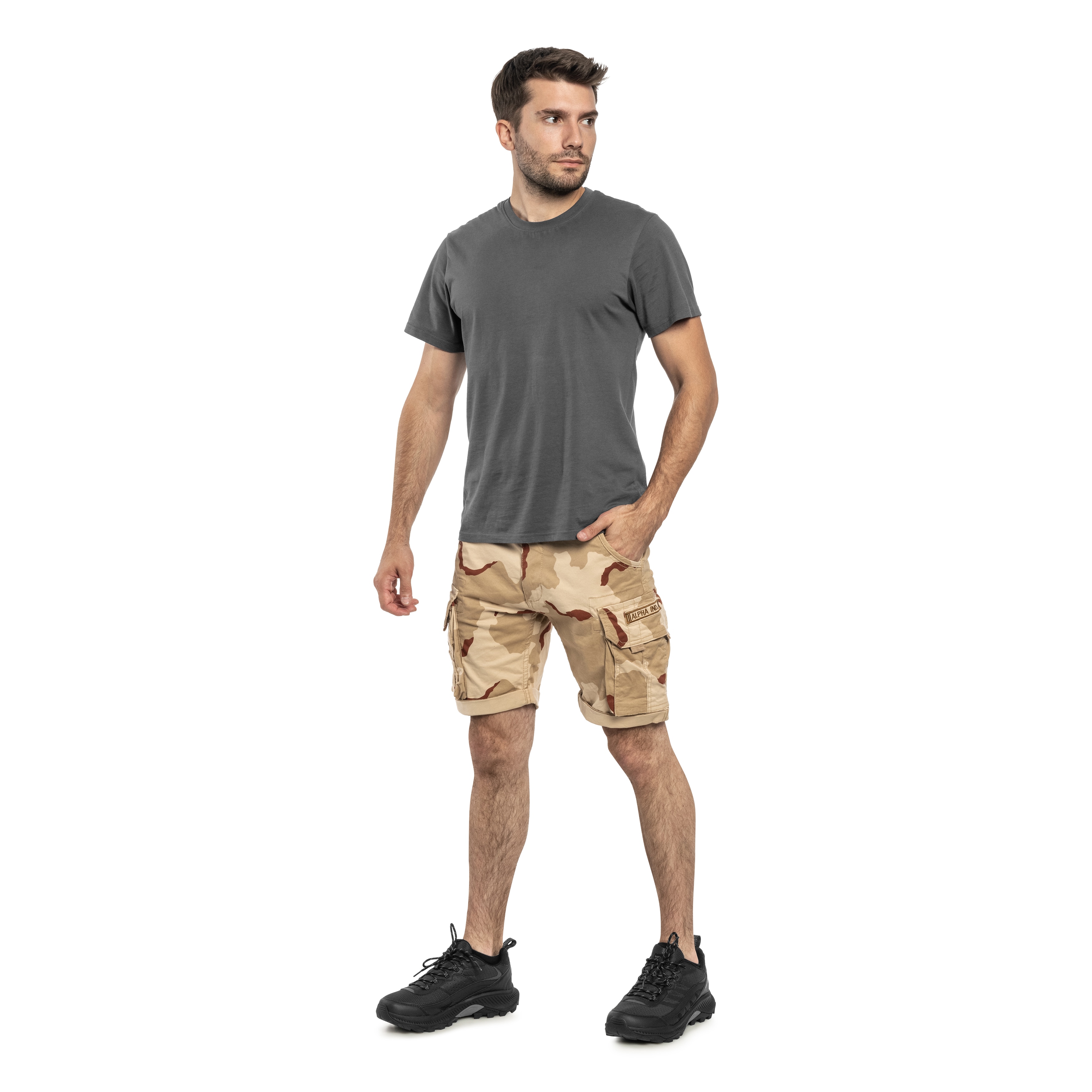 Szorty Alpha Industries Crew Short - Desert Camo 91