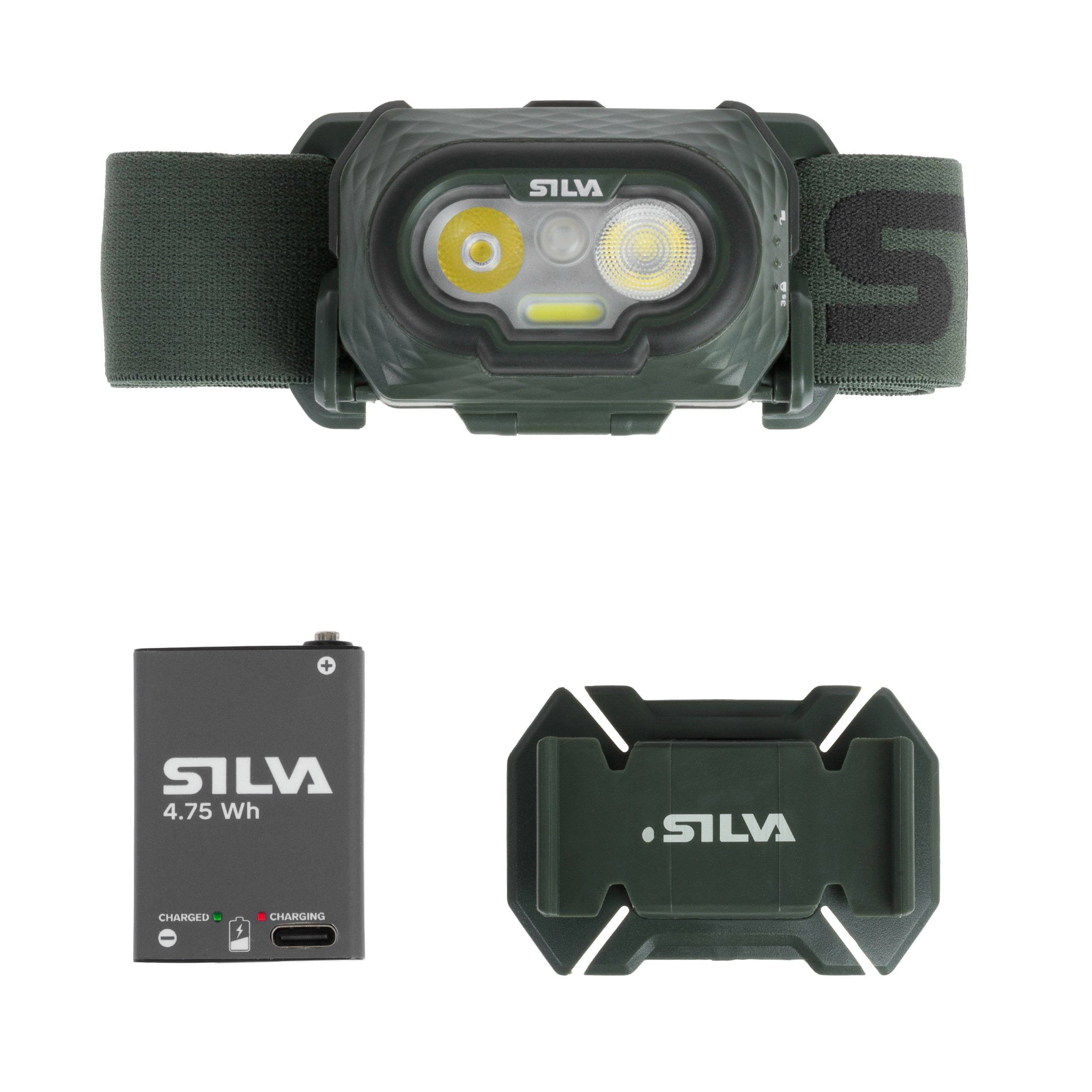 Latarka czołowa Silva Discover Hybrid Green - 500 lumenów