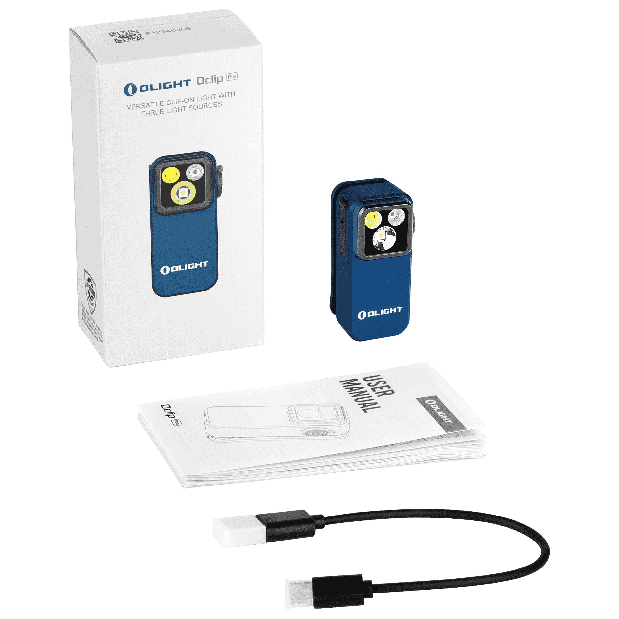 Latarka akumulatorowa Olight Oclip Pro Midnight Blue - 500 lumenów