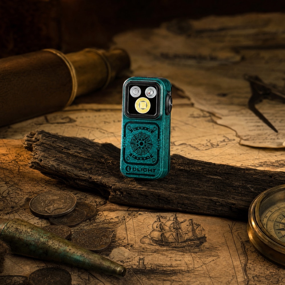 Latarka akumulatorowa Olight Oclip Pro S Sunken Artifact - 600 lumenów