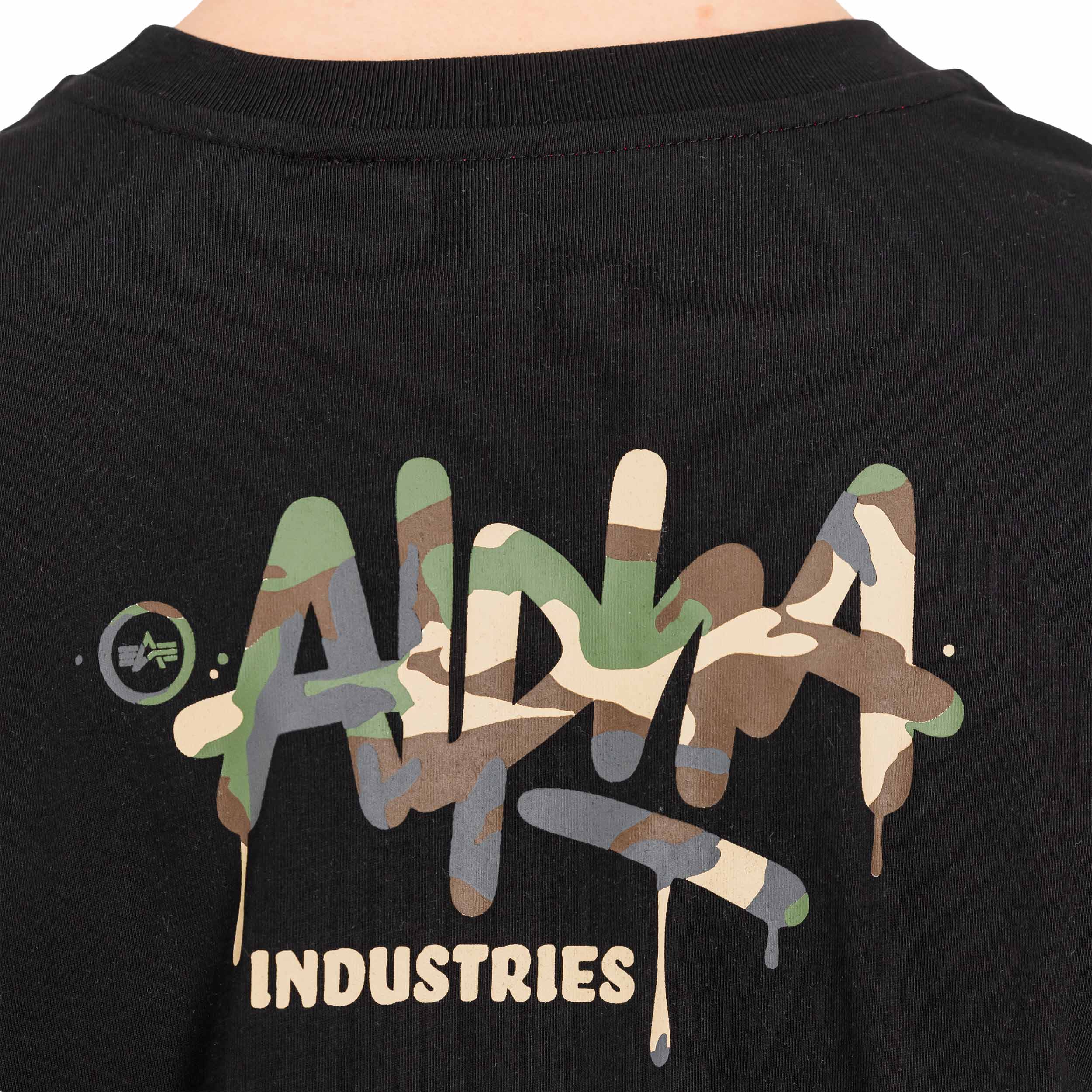 Alpha Industries Signature Camo T-shirt - Black
