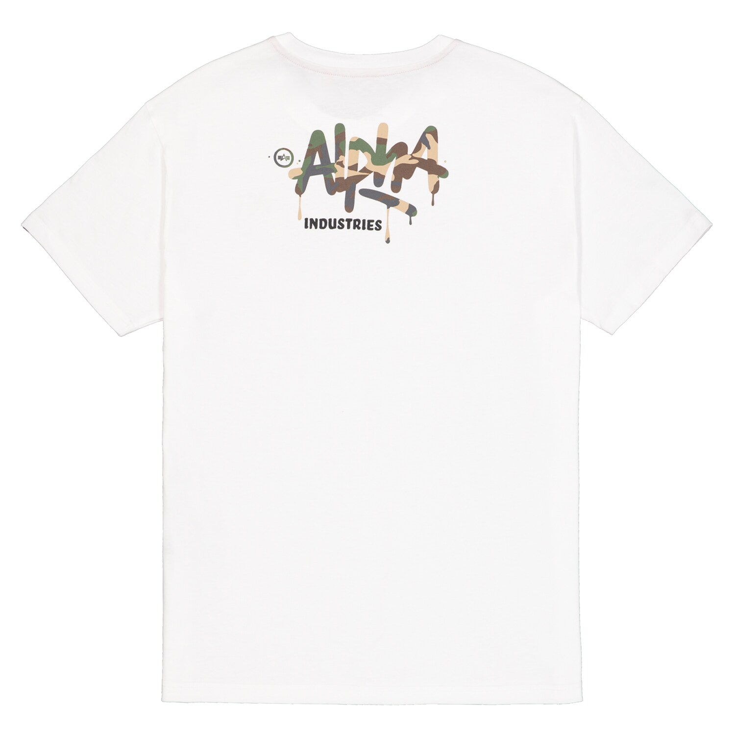 Koszulka T-shirt Alpha Industries Signature Camo - White