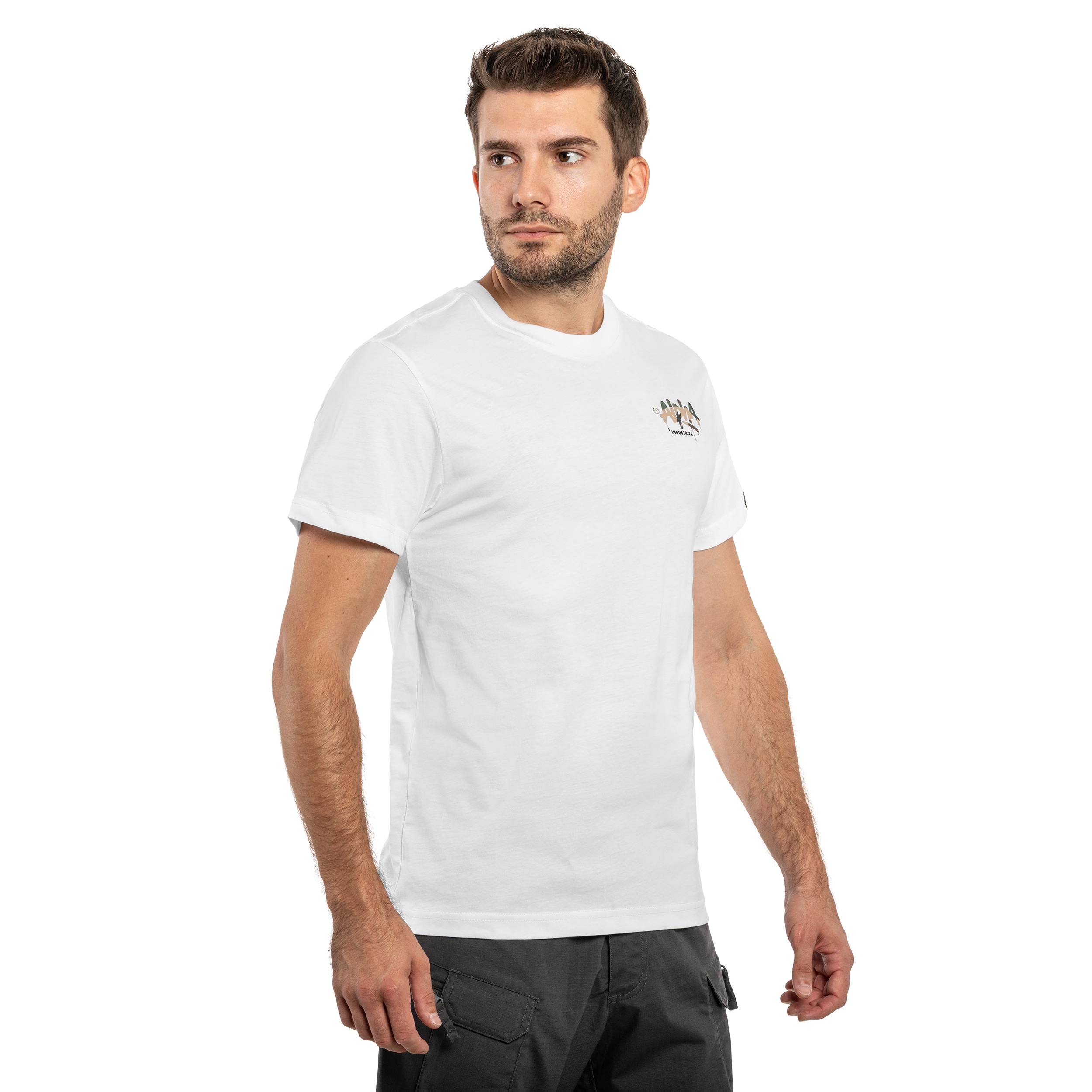 Koszulka T-shirt Alpha Industries Signature Camo - White