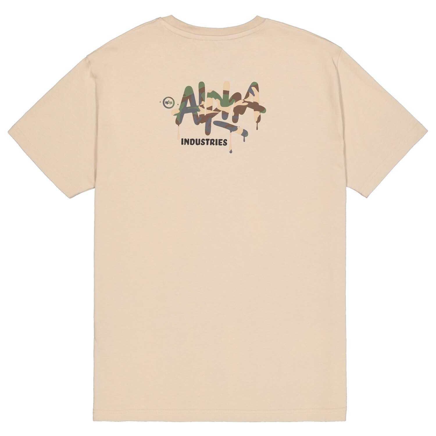 Koszulka T-shirt Alpha Industries Signature Camo - Organic Beige
