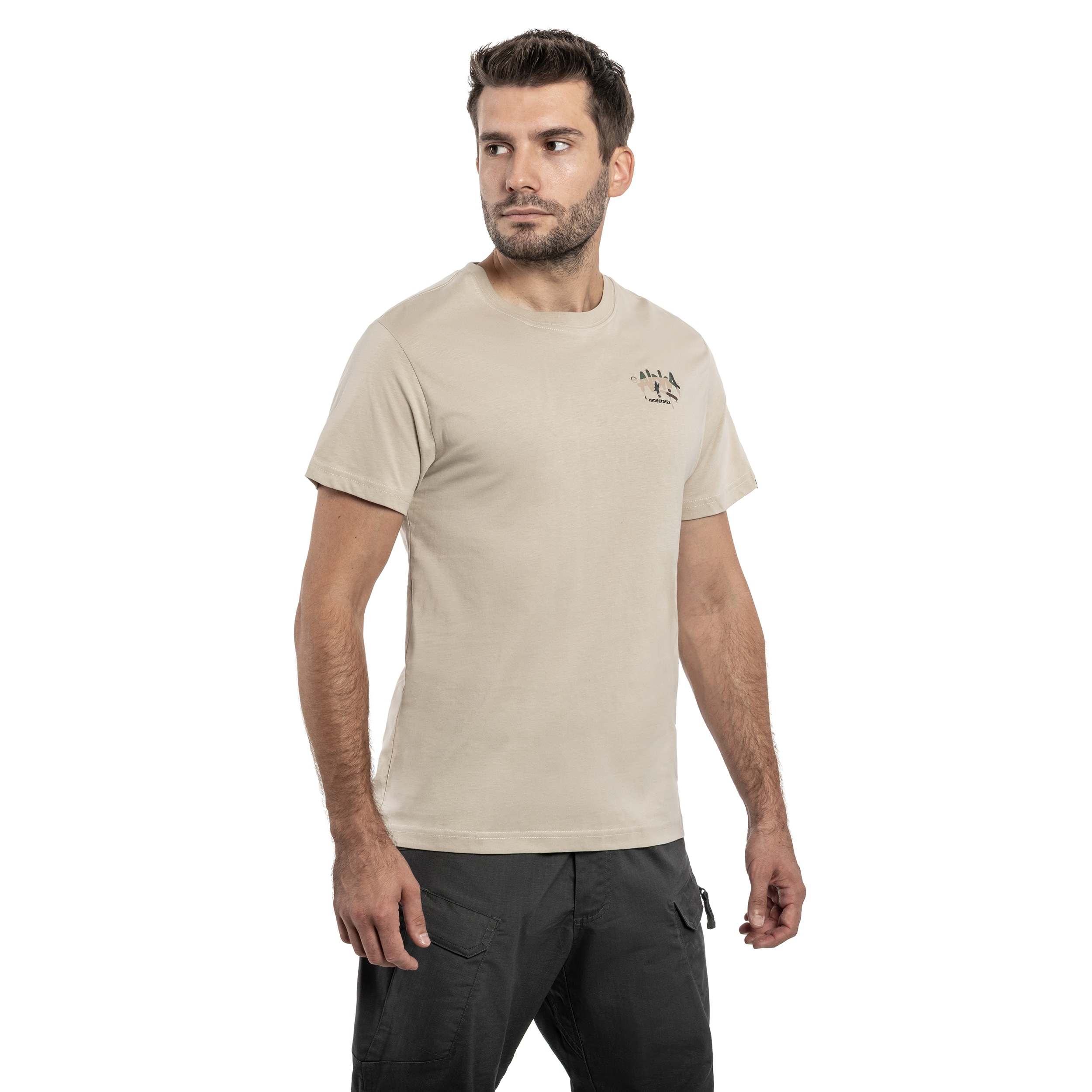 Koszulka T-shirt Alpha Industries Signature Camo - Organic Beige