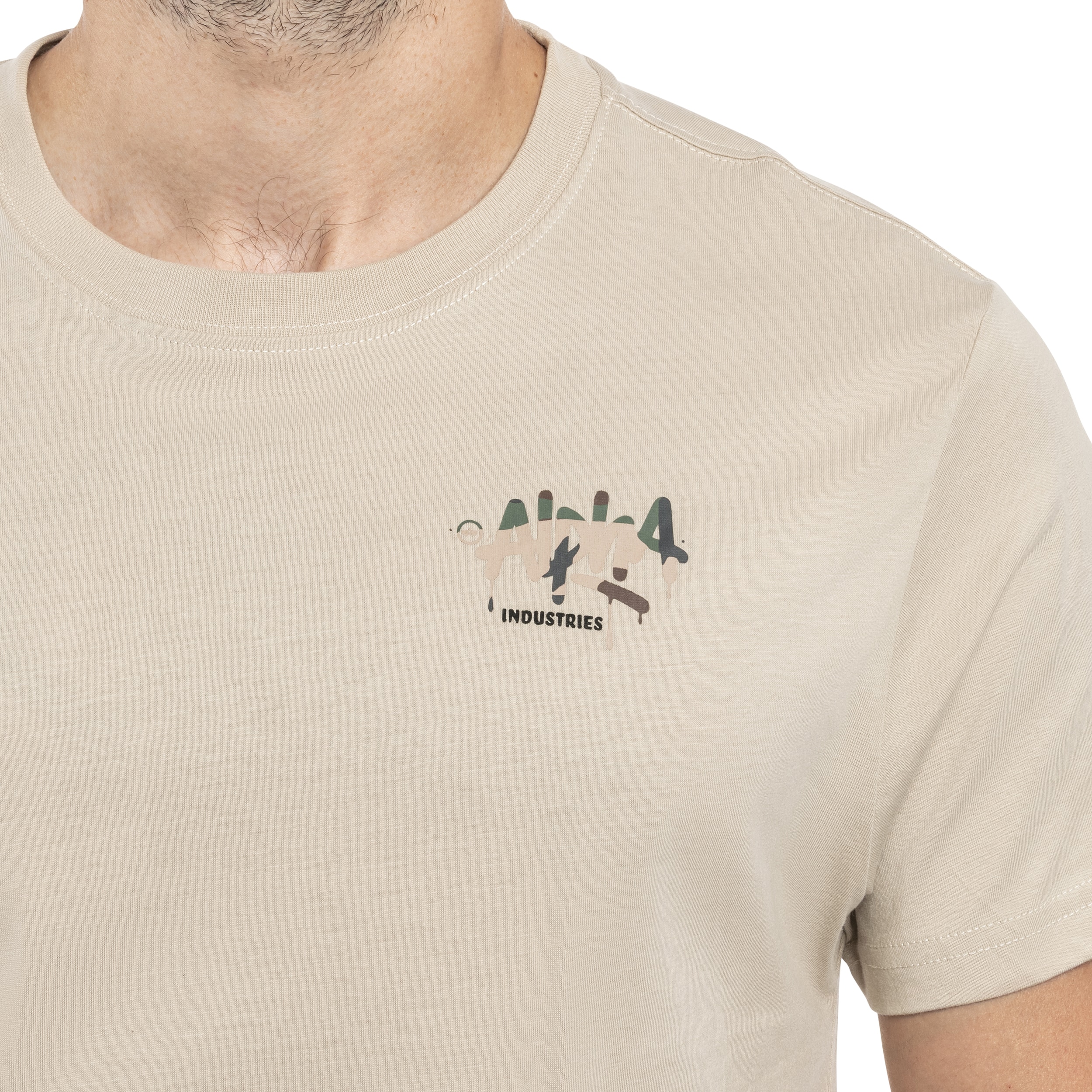 Koszulka T-shirt Alpha Industries Signature Camo - Organic Beige