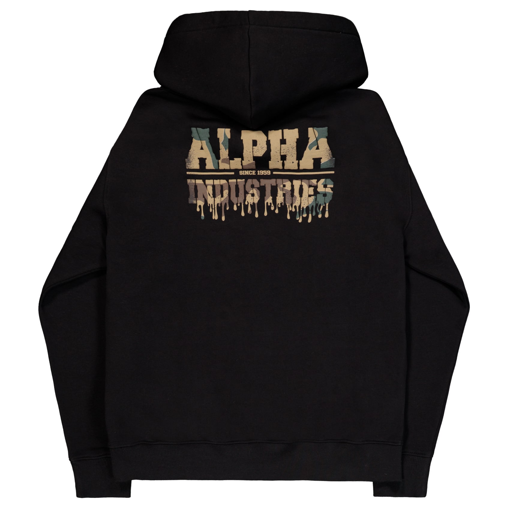 Bluza Alpha Industries Dripping Camo Print - Black