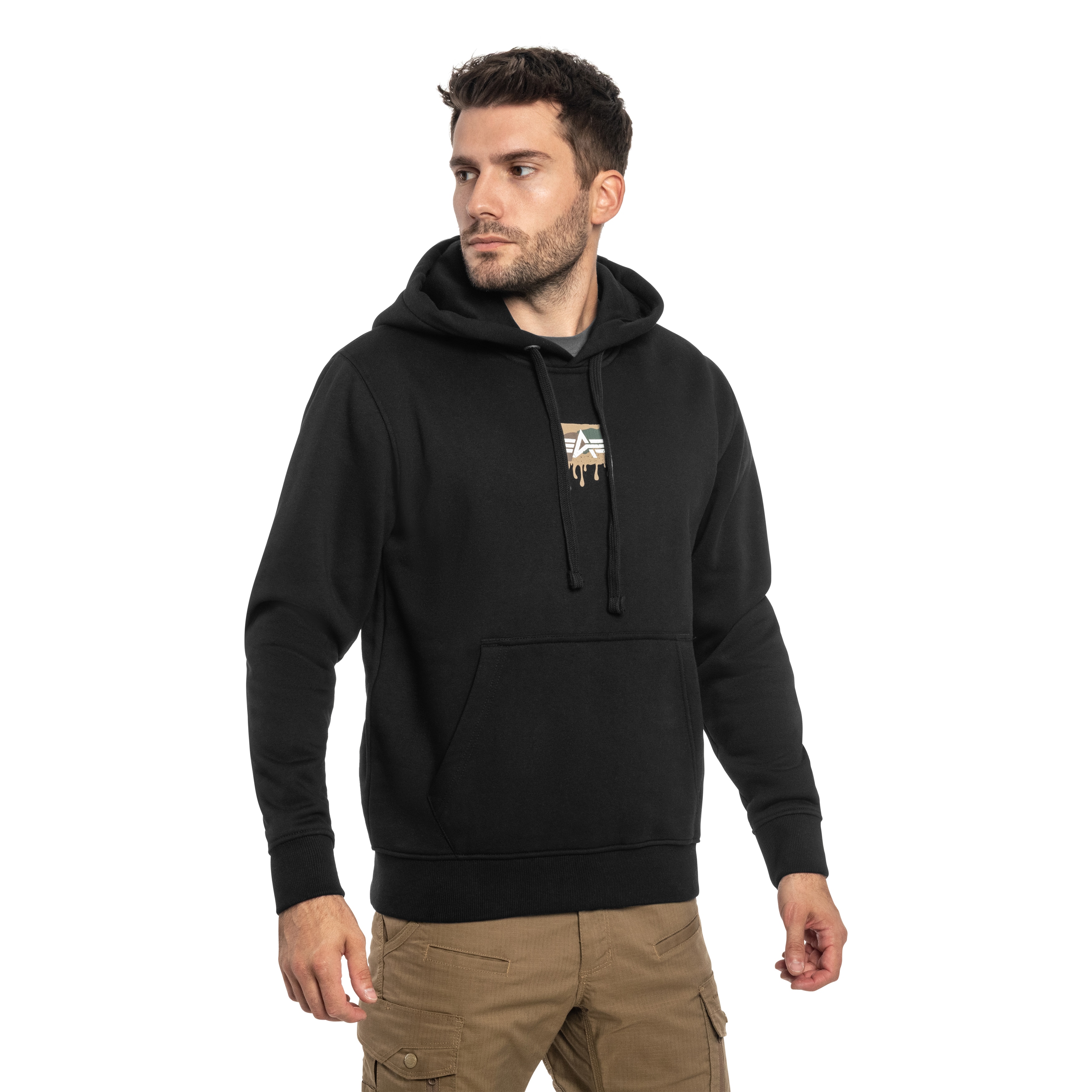 Bluza Alpha Industries Dripping Camo Print - Black