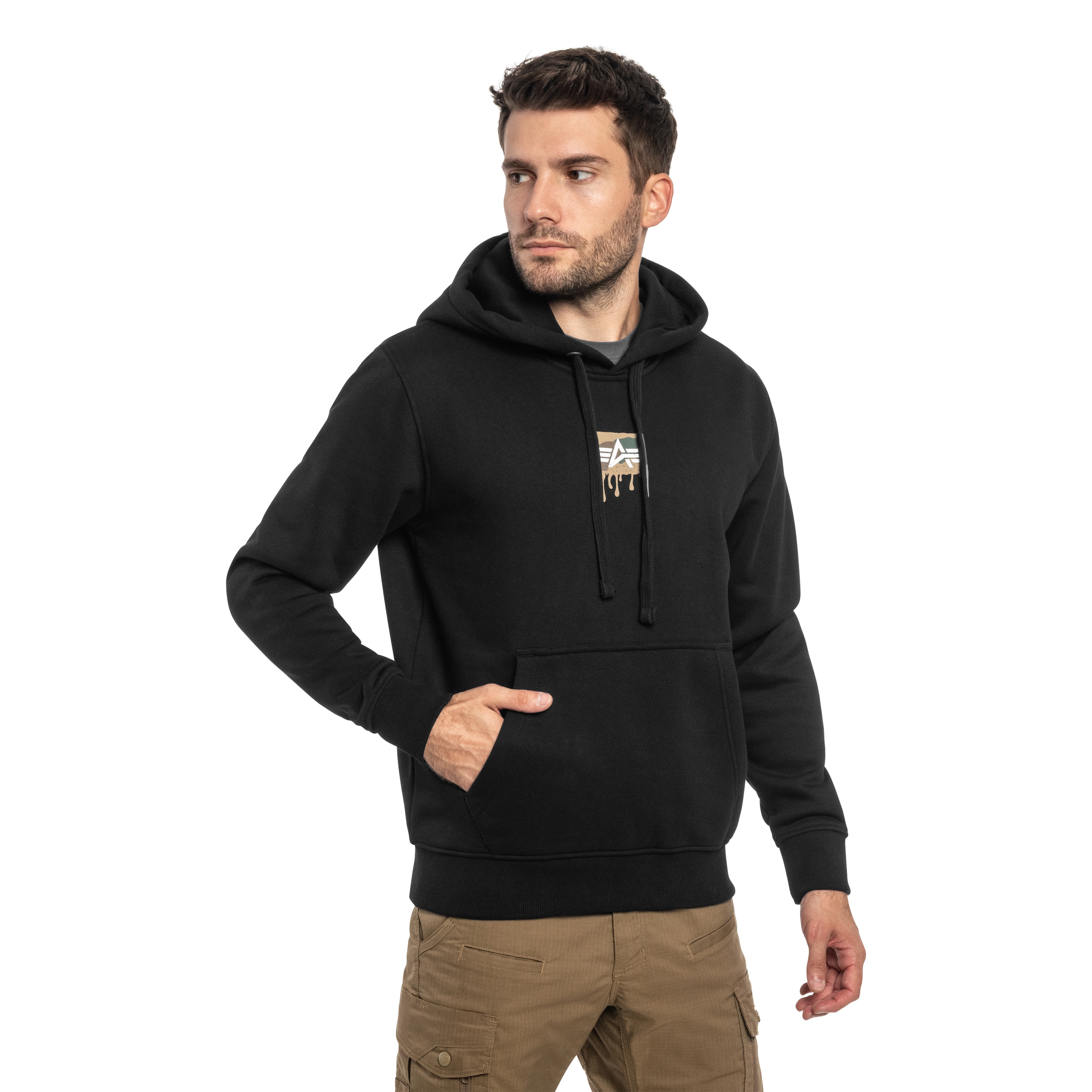 Bluza Alpha Industries Dripping Camo Print - Black
