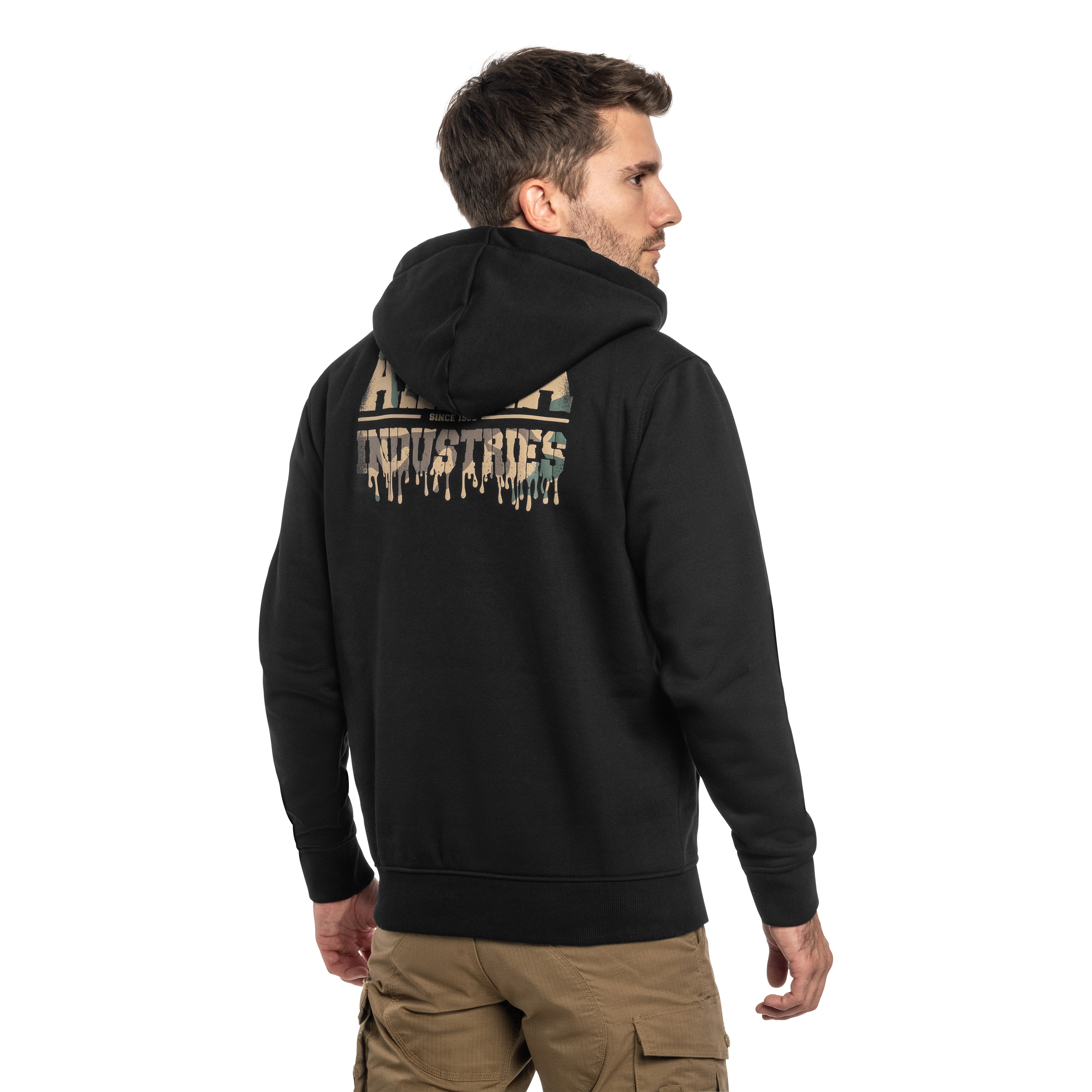 Bluza Alpha Industries Dripping Camo Print - Black