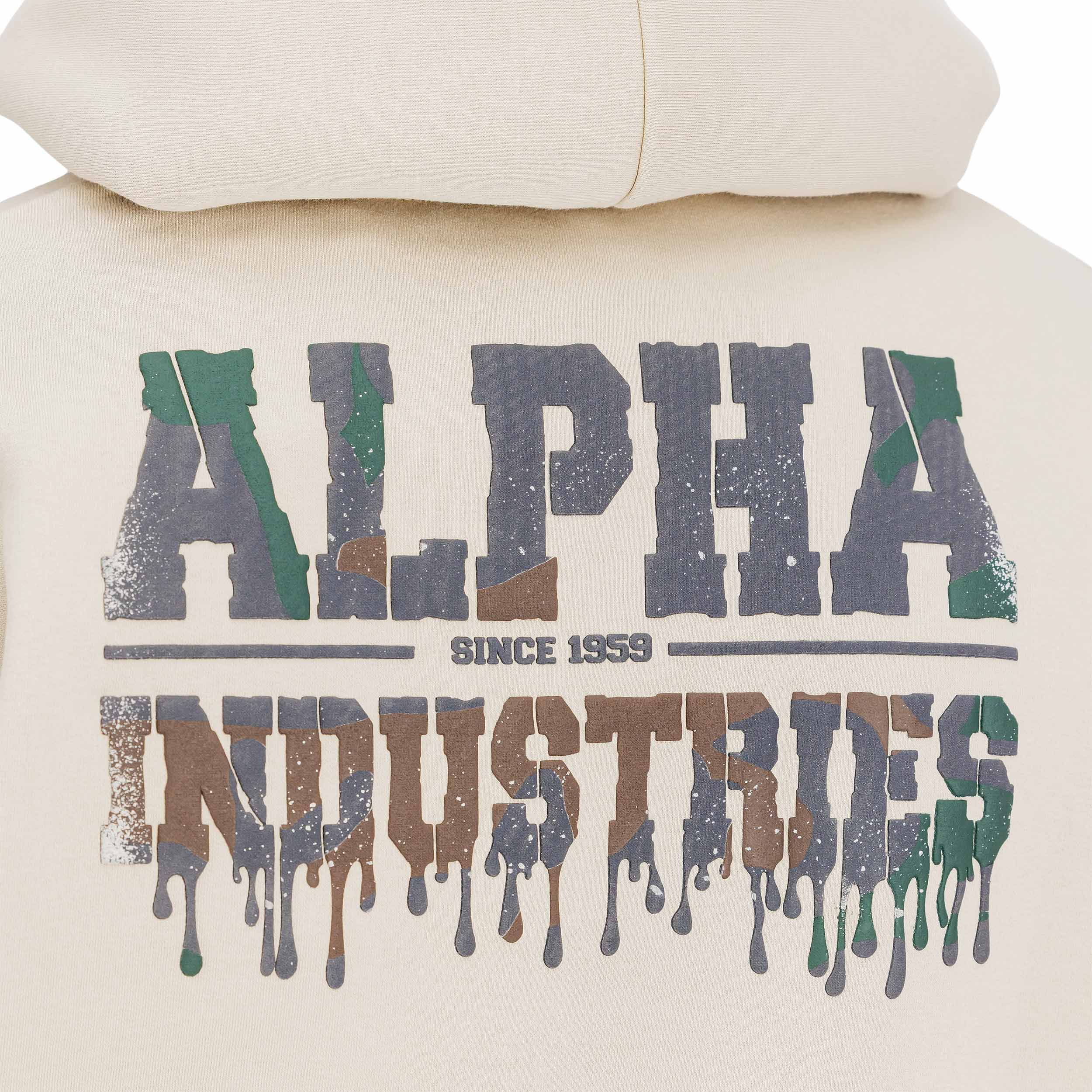 Bluza Alpha Industries Dripping Camo Print - Organic Beige