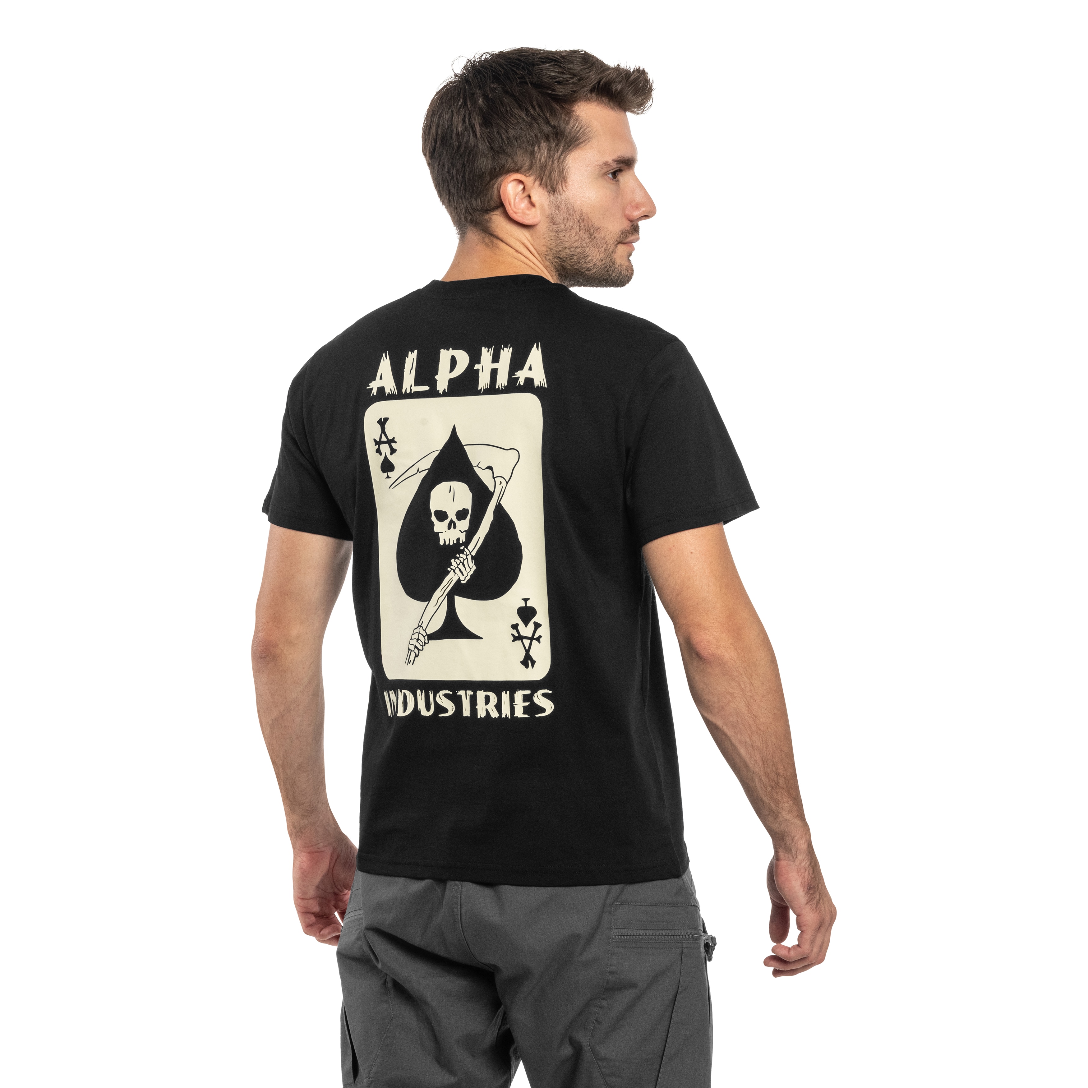 Koszulka T-shirt Alpha Industries Skull Ops - Black