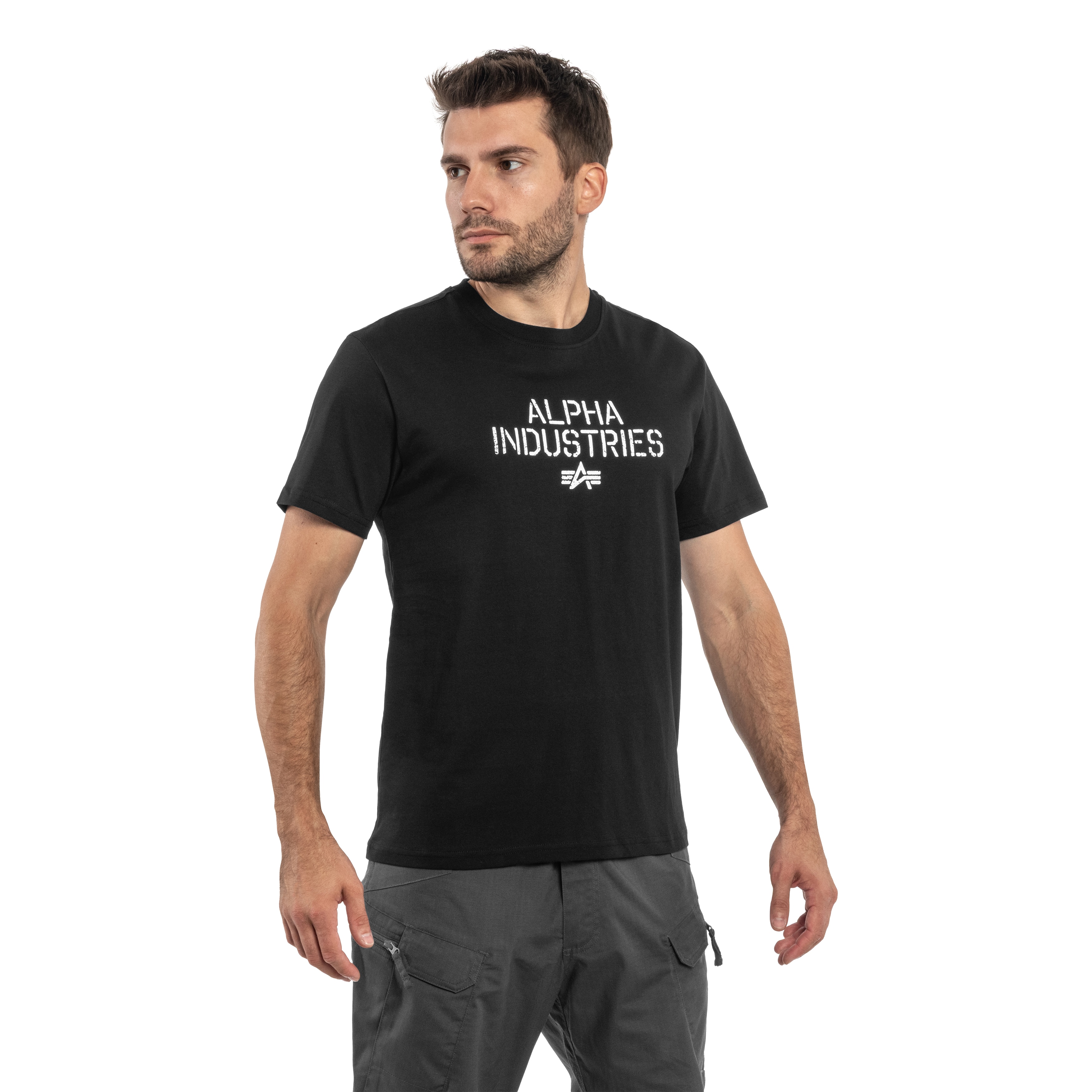 Koszulka T-shirt Alpha Industries Target Backprint - Black
