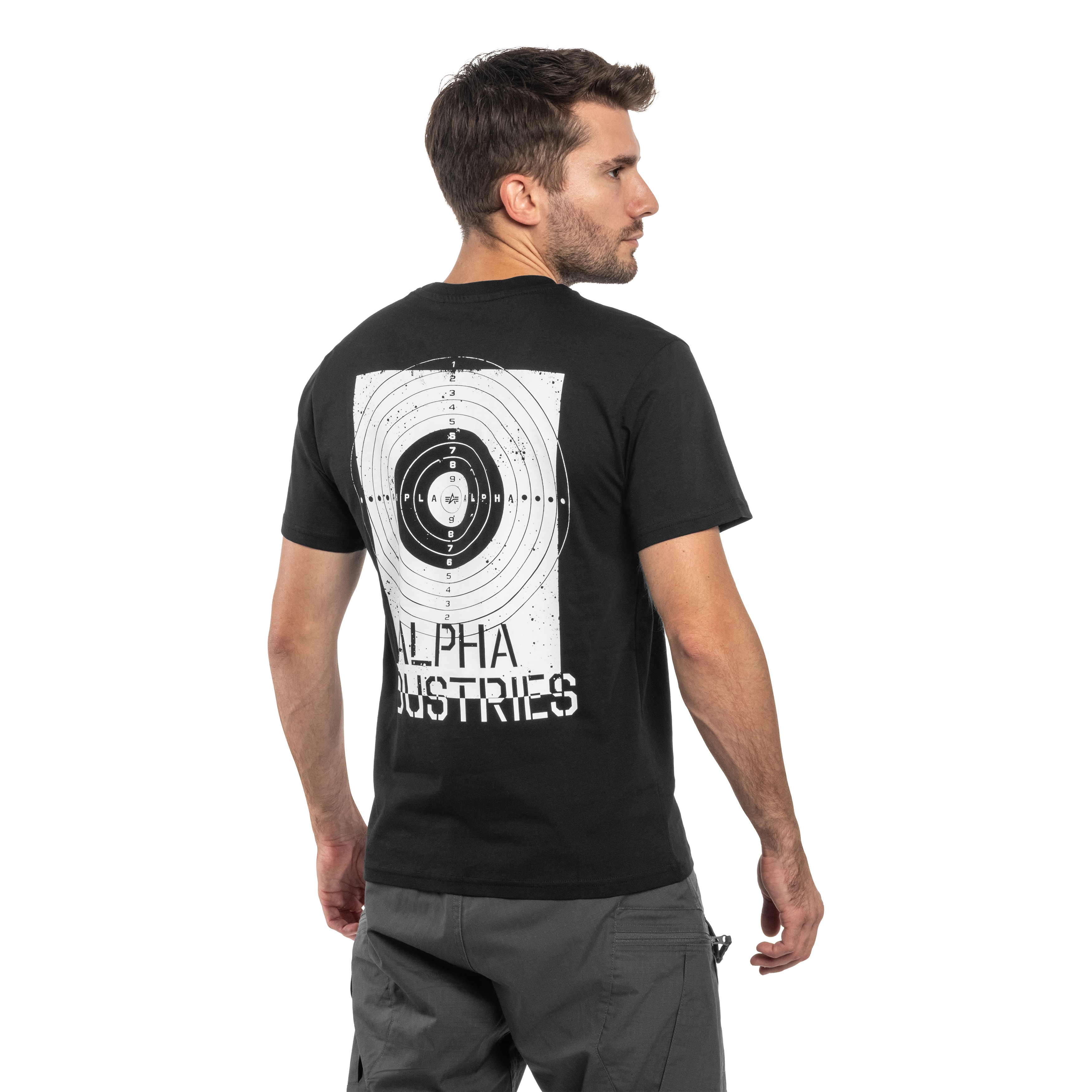 Koszulka T-shirt Alpha Industries Target Backprint - Black