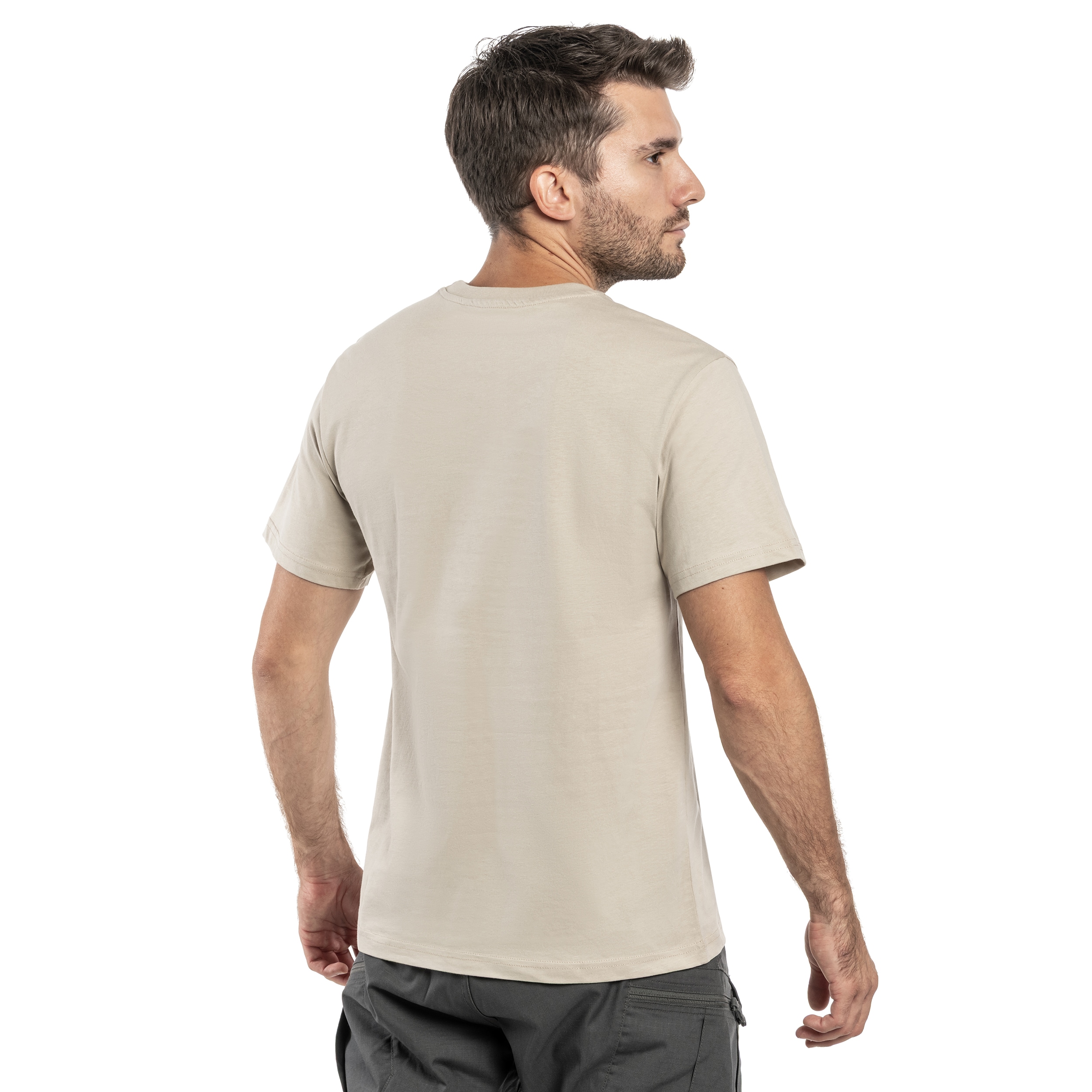 Koszulka T-shirt Alpha Industries Washed Out Logo - Organic Beige