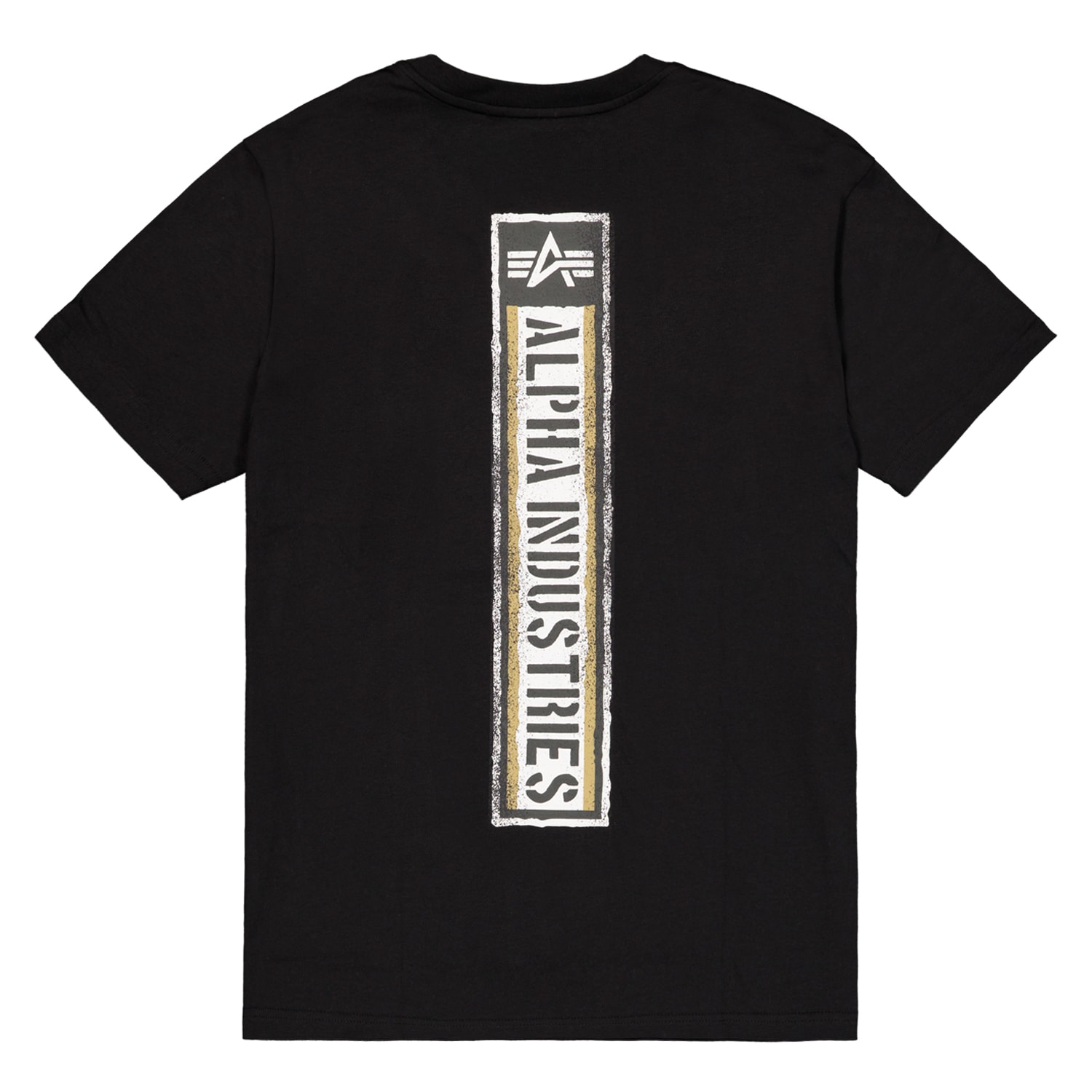 Koszulka T-shirt Alpha Backprint Vintage Panel - Black