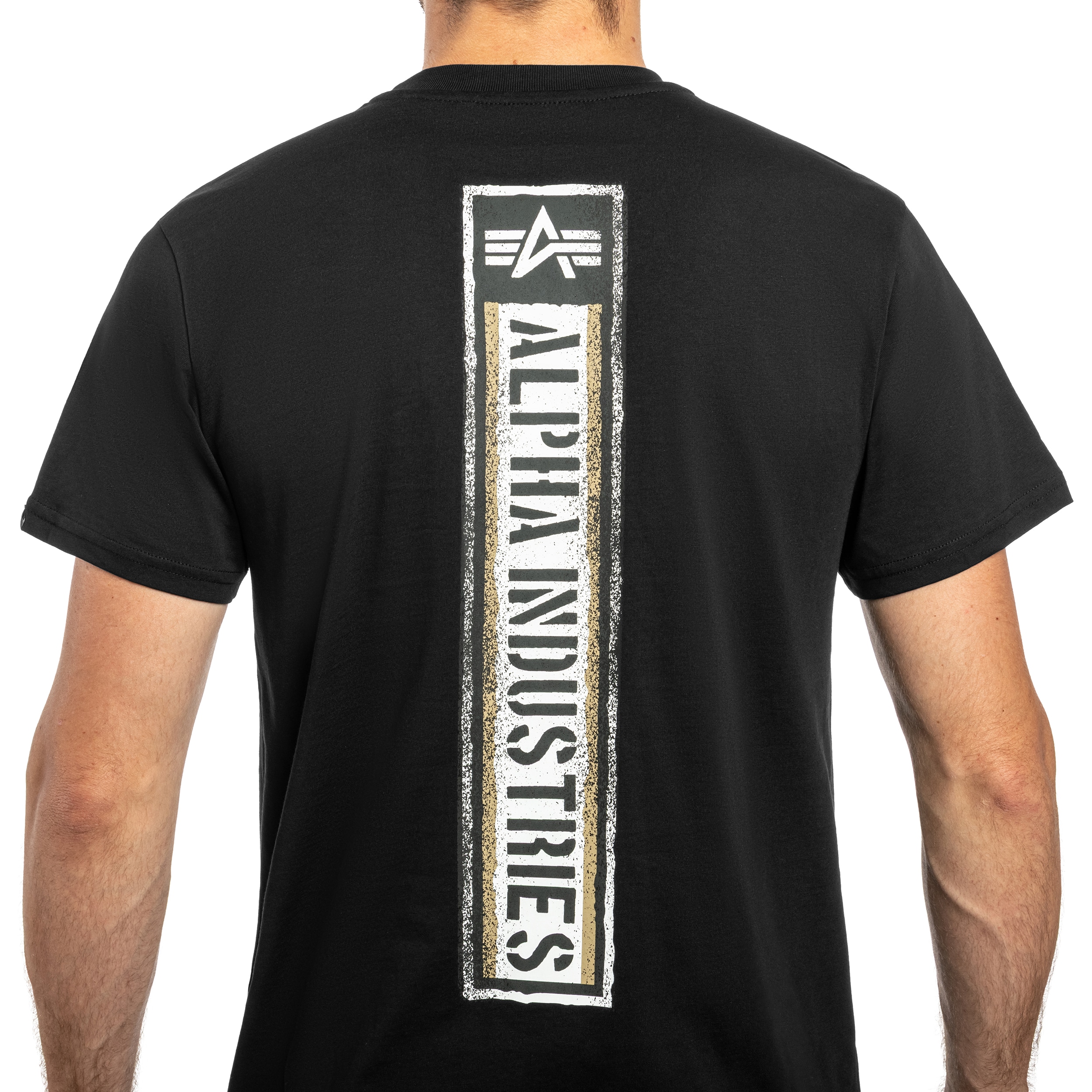 Koszulka T-shirt Alpha Backprint Vintage Panel - Black