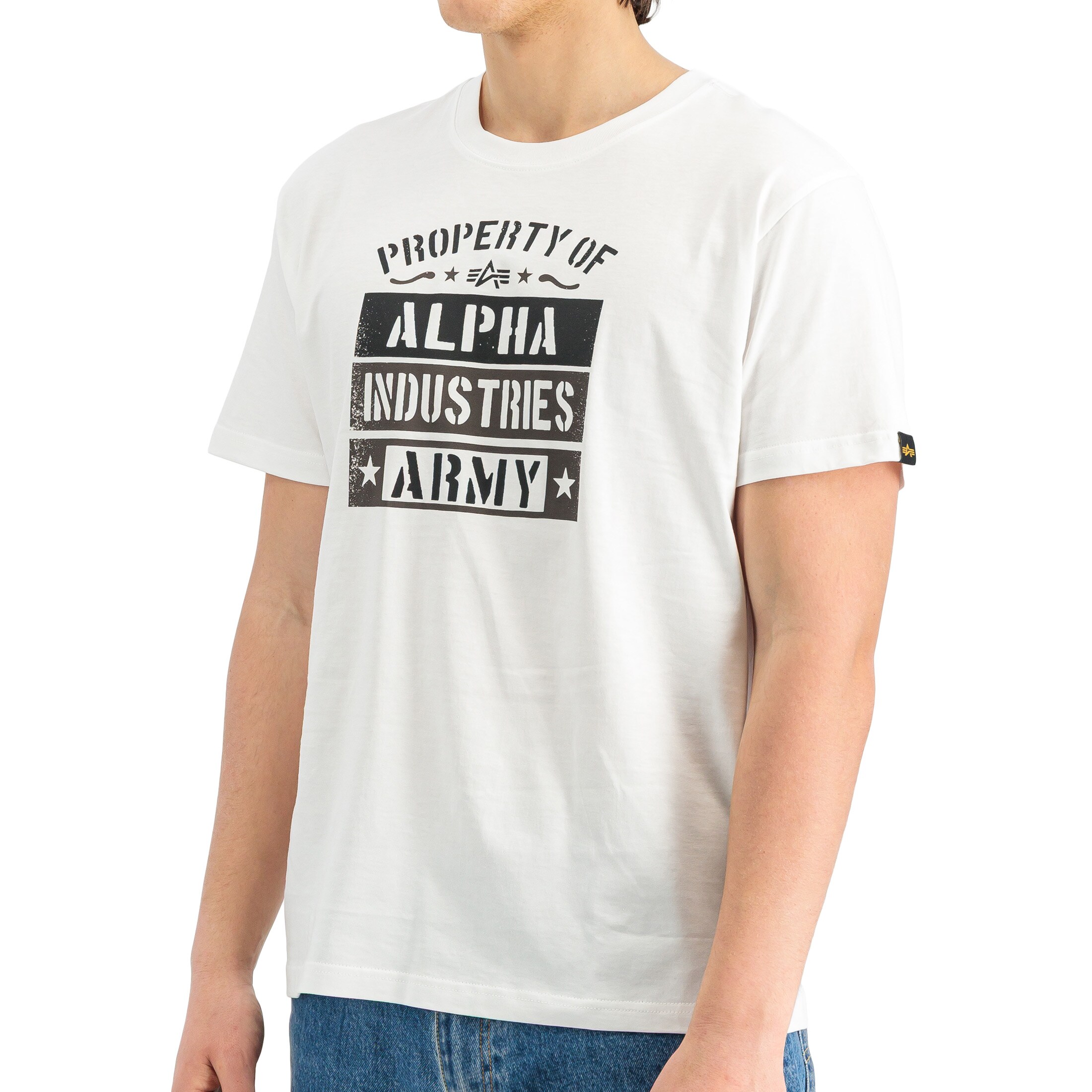 Koszulka T-shirt Alpha Industries Army Property - White