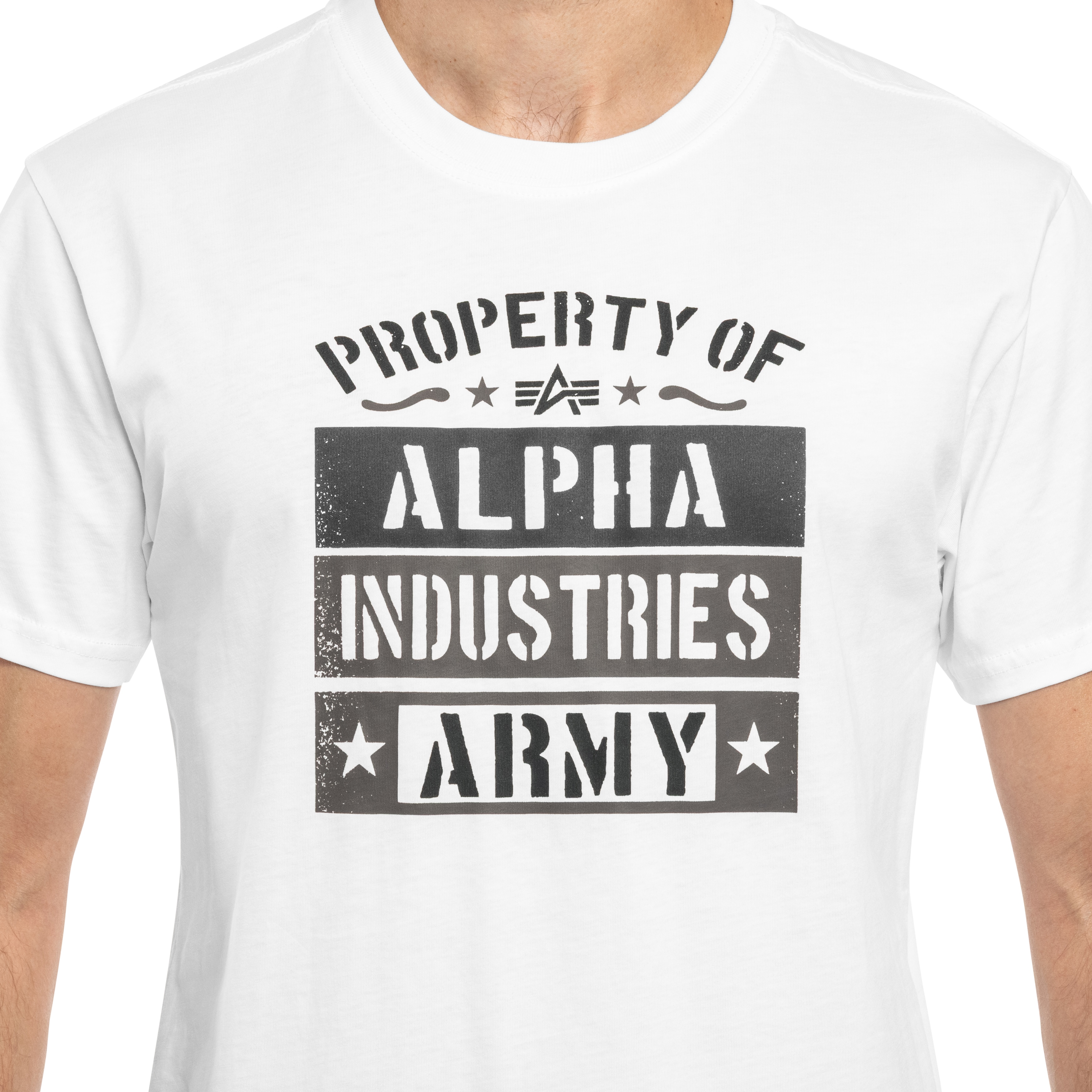 Koszulka T-shirt Alpha Industries Army Property - White