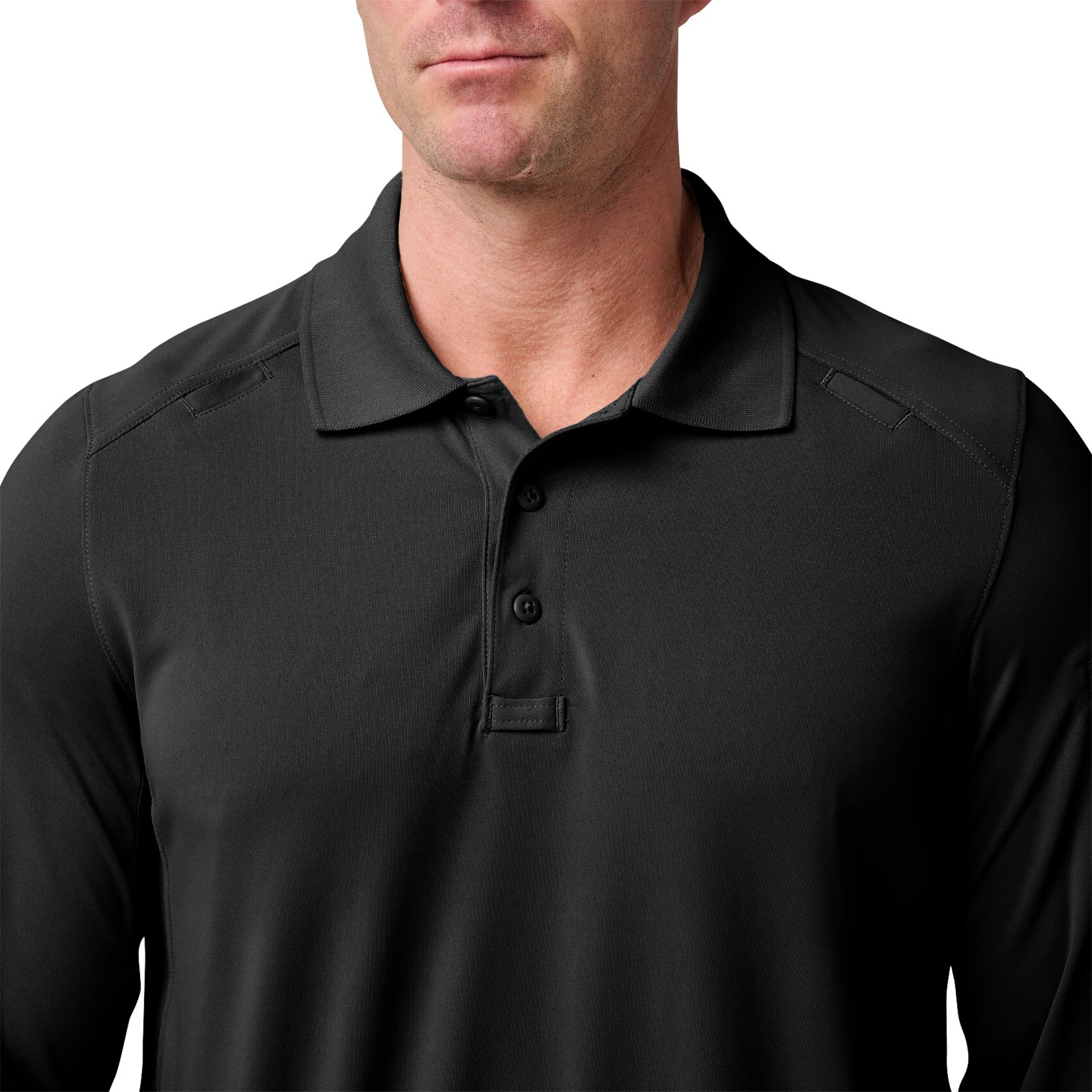 5.11 Helios Long Sleeve Polo Shirt - Black