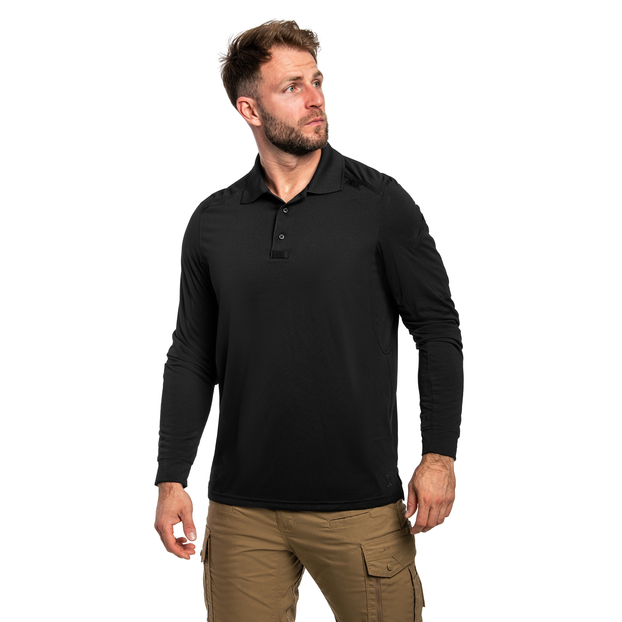 Koszulka polo 5.11 Helios Long Sleeve - Black