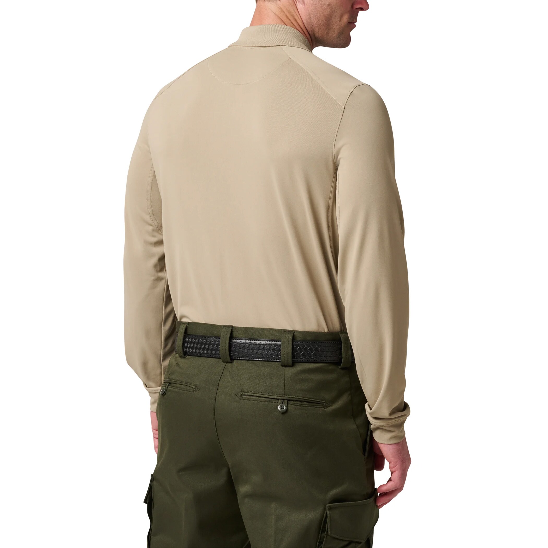 5.11 Helios Long Sleeve Polo Shirts - Silver Tan