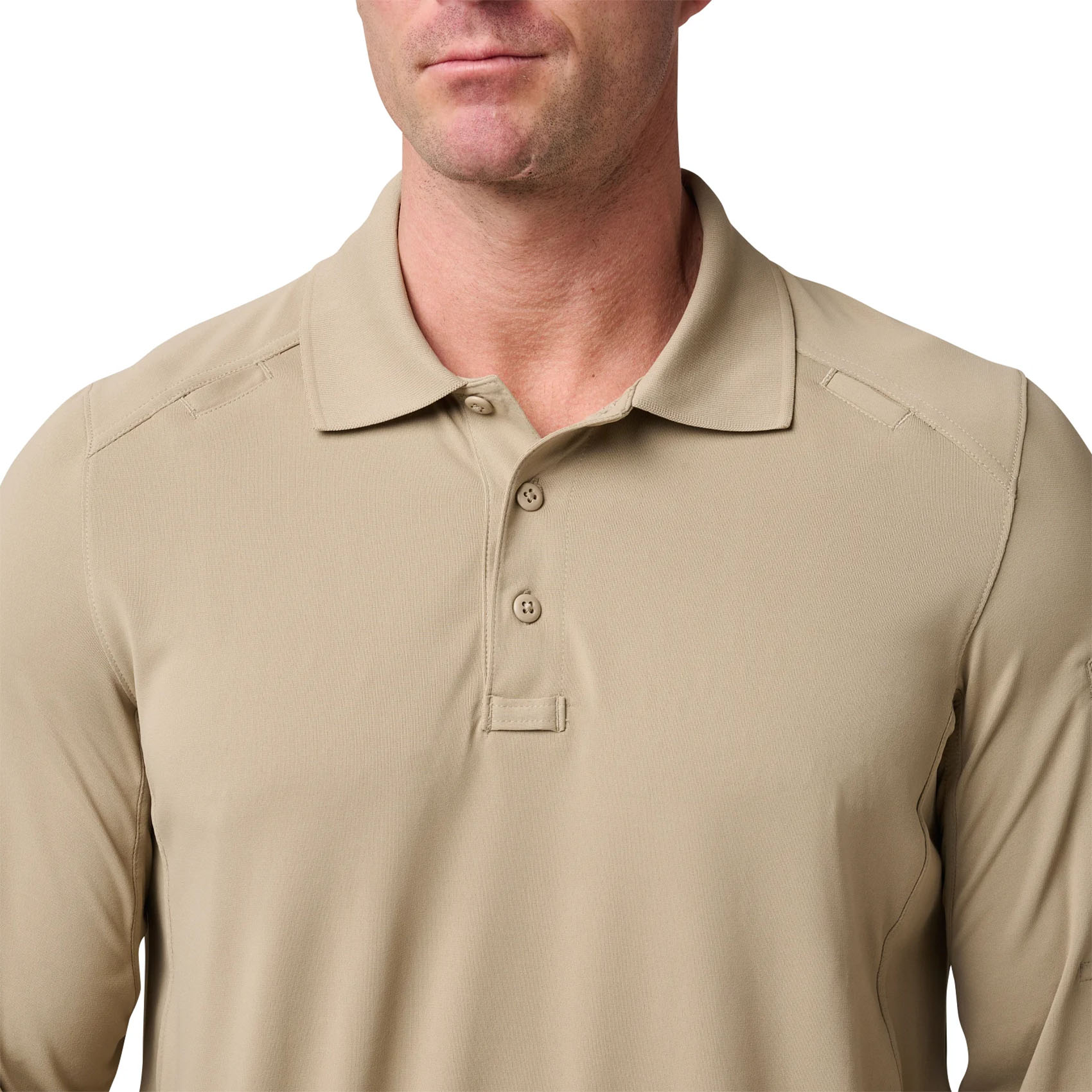 5.11 Helios Long Sleeve Polo Shirts - Silver Tan