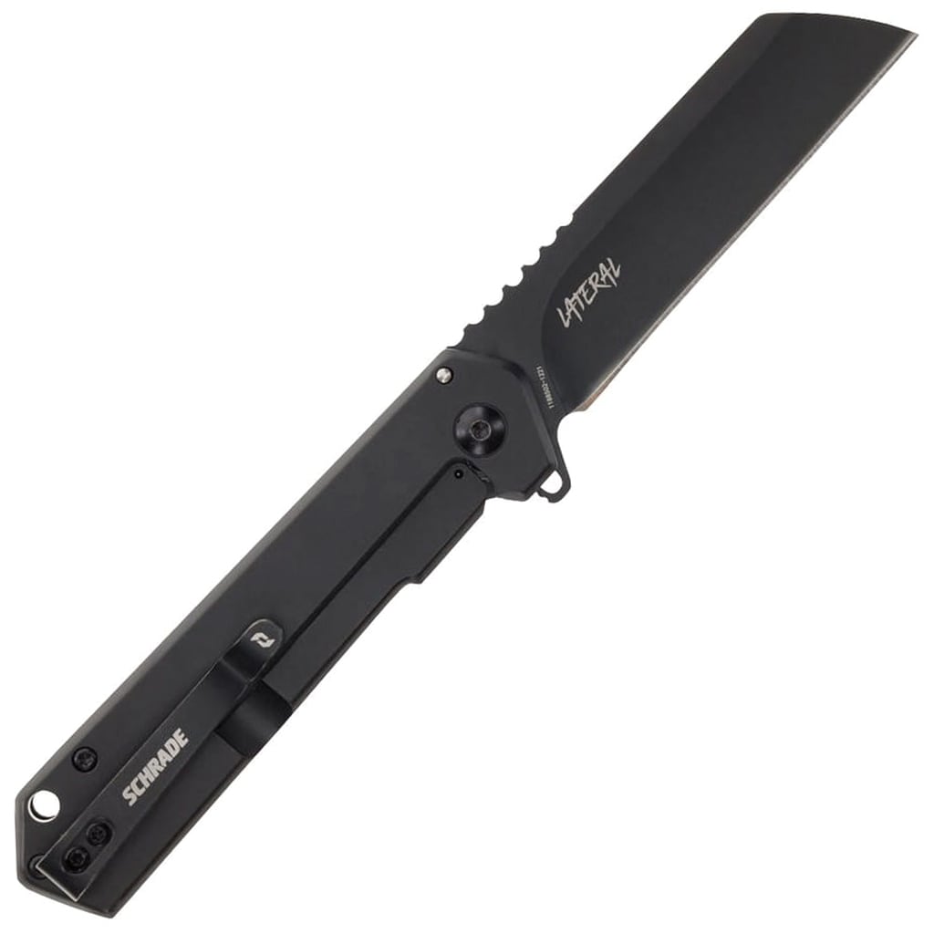 Nóż składany Schrade Lateral AUS-8 Sheepsfoot Black - Dark Grey