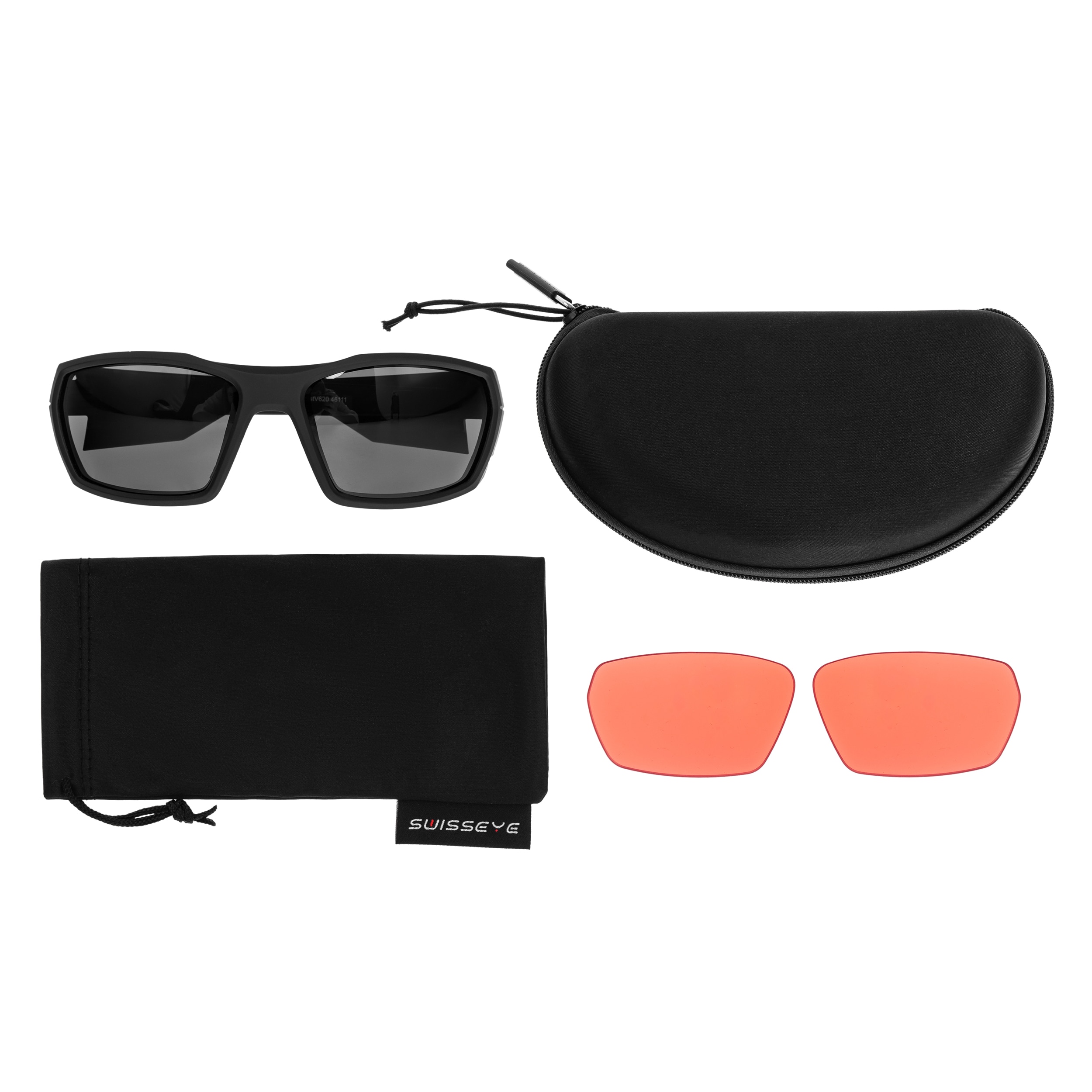 Okulary taktyczne Swiss Eye GhostV620 - Smoke/Vermilion/Black