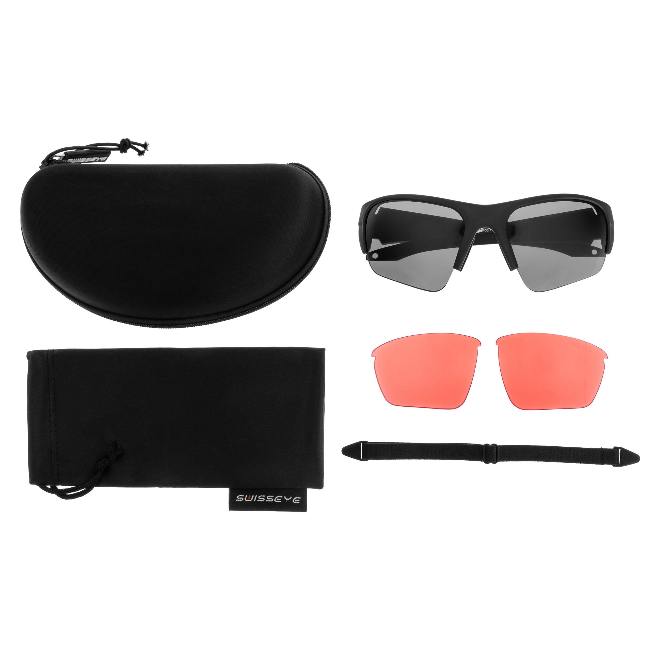 Swiss Eye ViperV620 Tactical Glasses - Smoke/Vermilion/Black