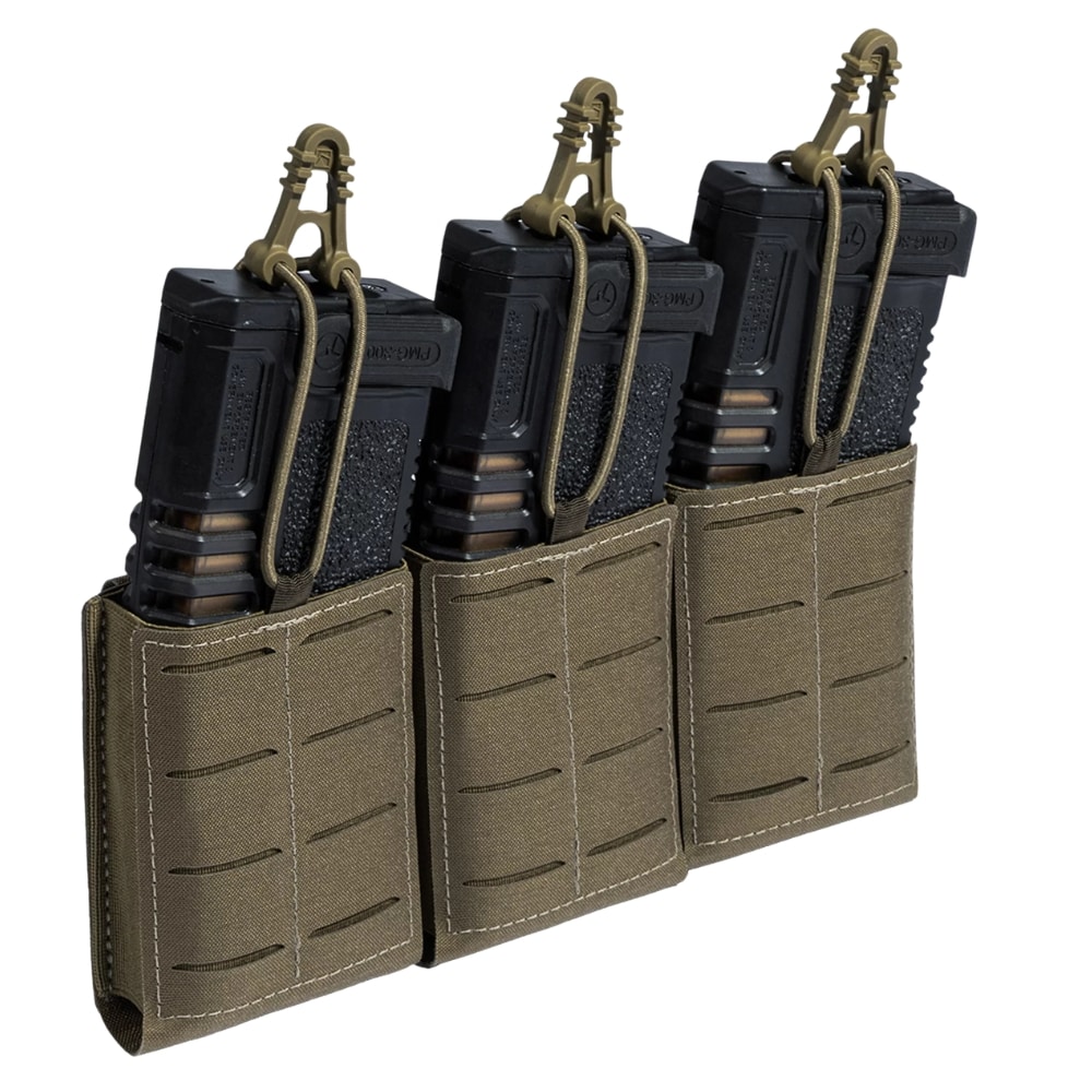 Potrójna ładownica na magazynek karabinowy Lindnerhof Rifle Magazine Pouch AR15 Triple MX416-3 - Stone Grey