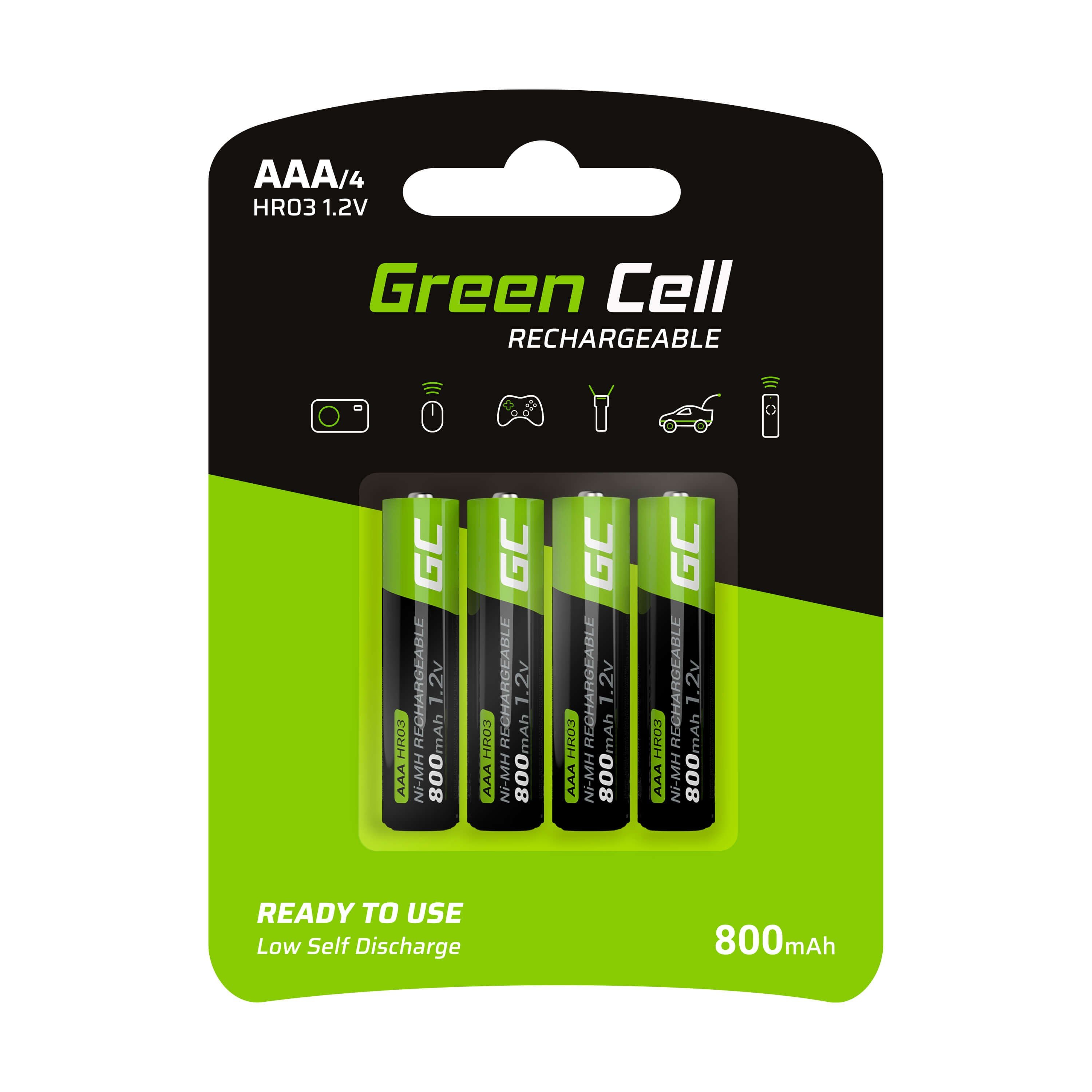 Akumulator Green Cell HR03/AAA 800 mAh - 12 szt.