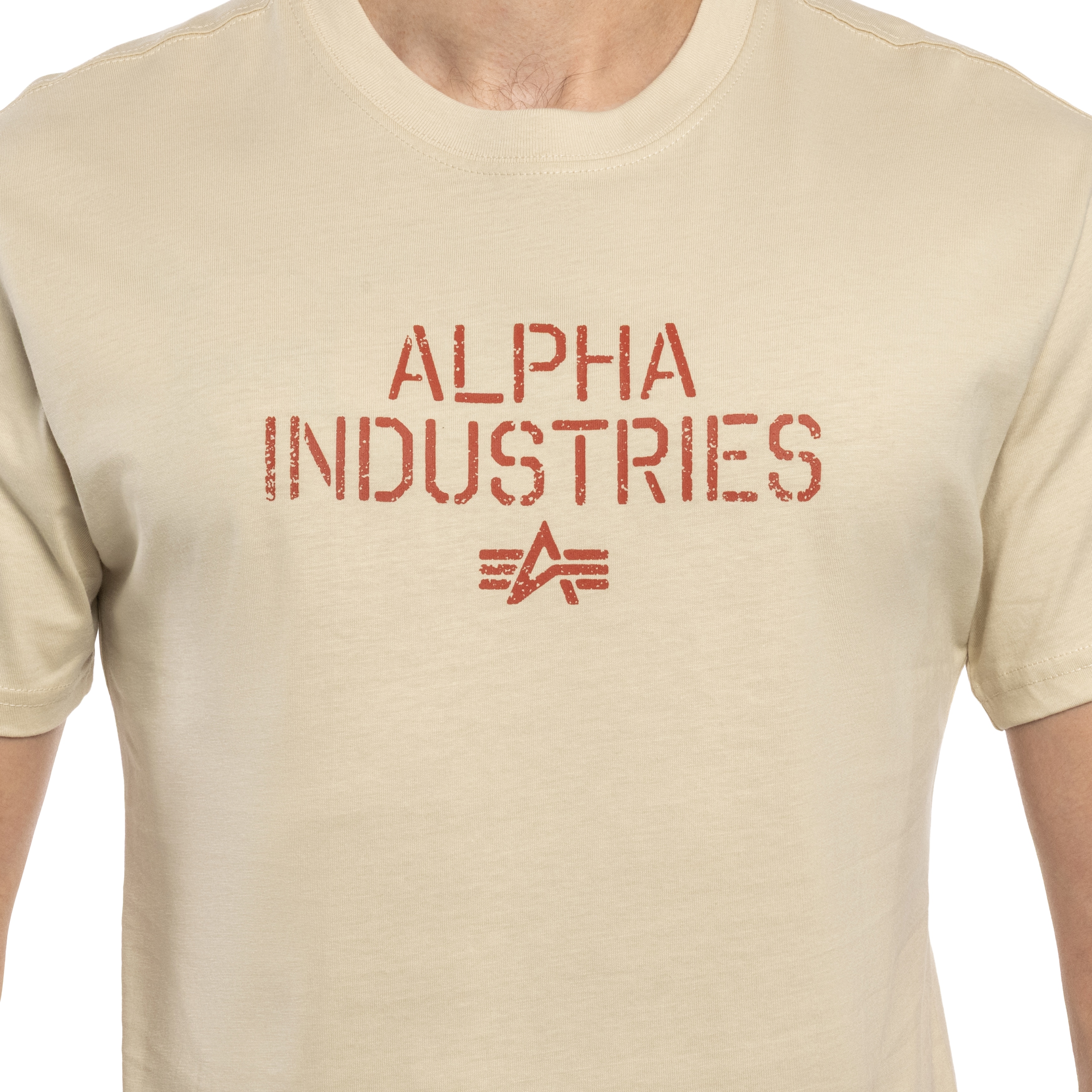 Футболка T-shirt Alpha Industries Target Backprint - Vintage White