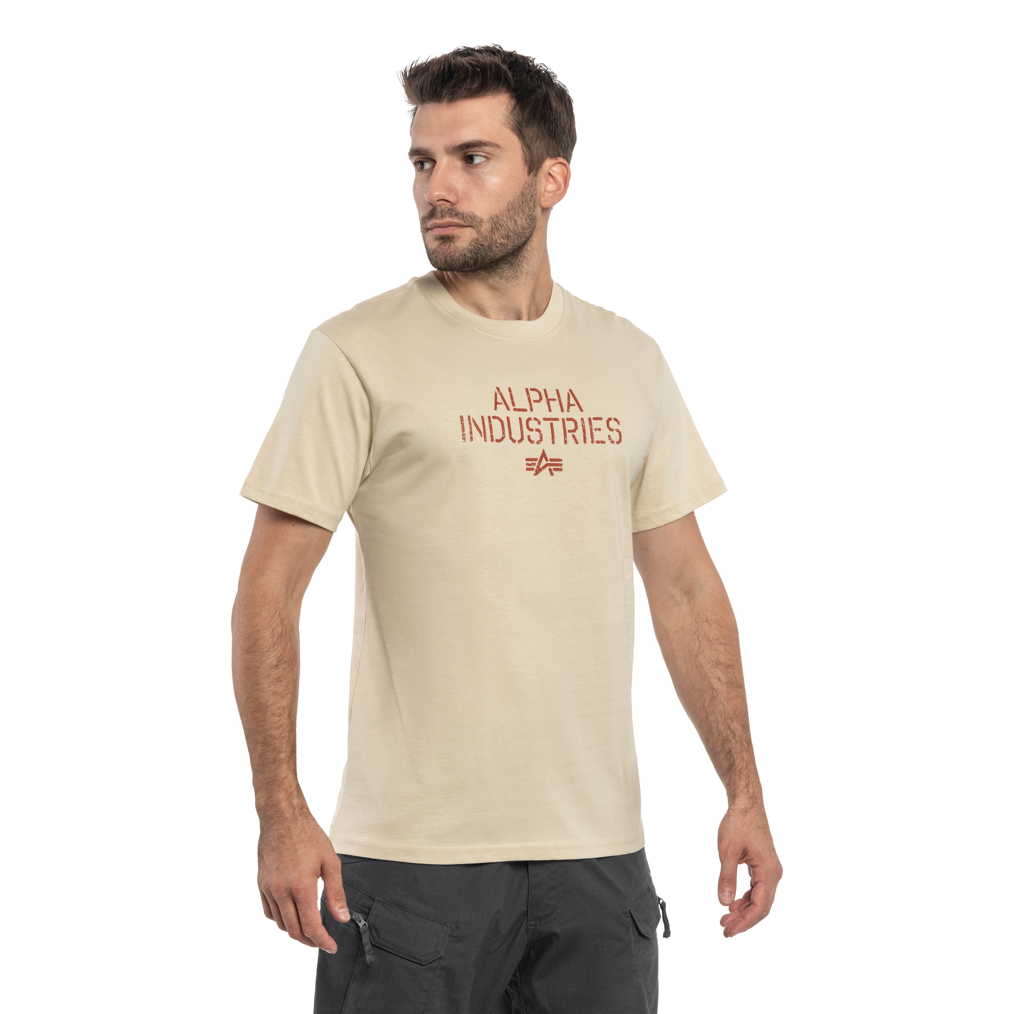 Футболка T-shirt Alpha Industries Target Backprint - Vintage White