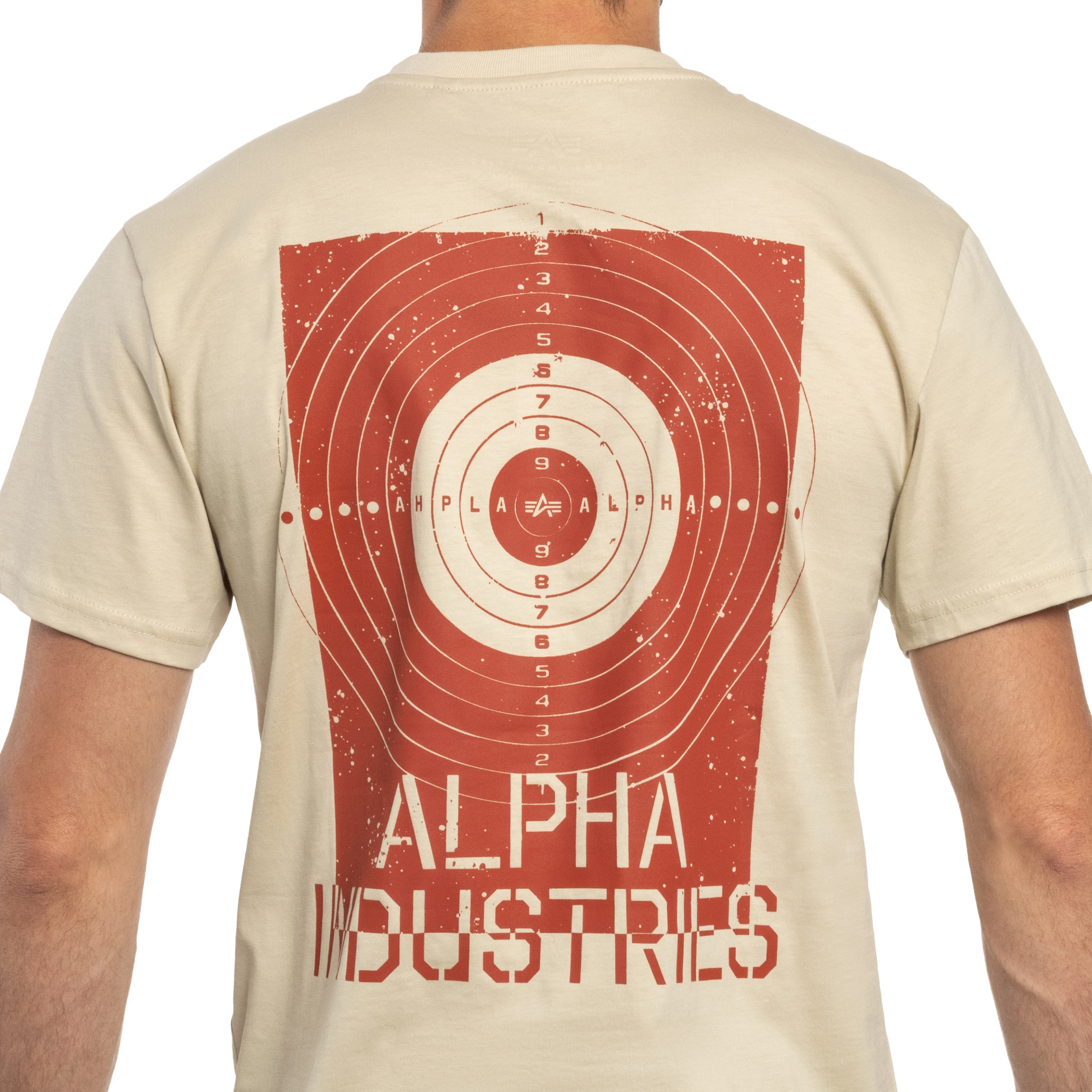 Футболка T-shirt Alpha Industries Target Backprint - Vintage White