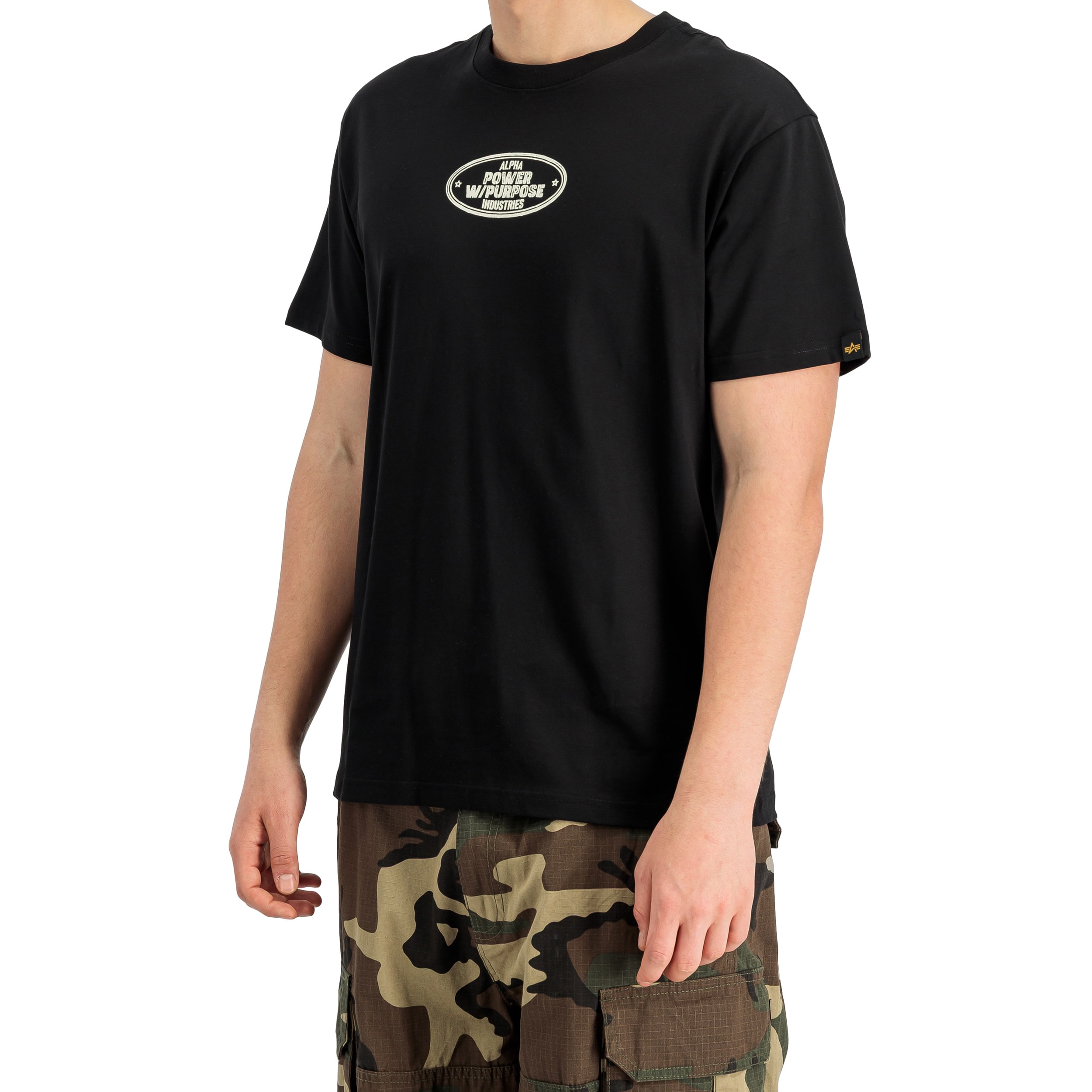 Koszulka T-shirt Alpha Industries Noseart Backprint - Black